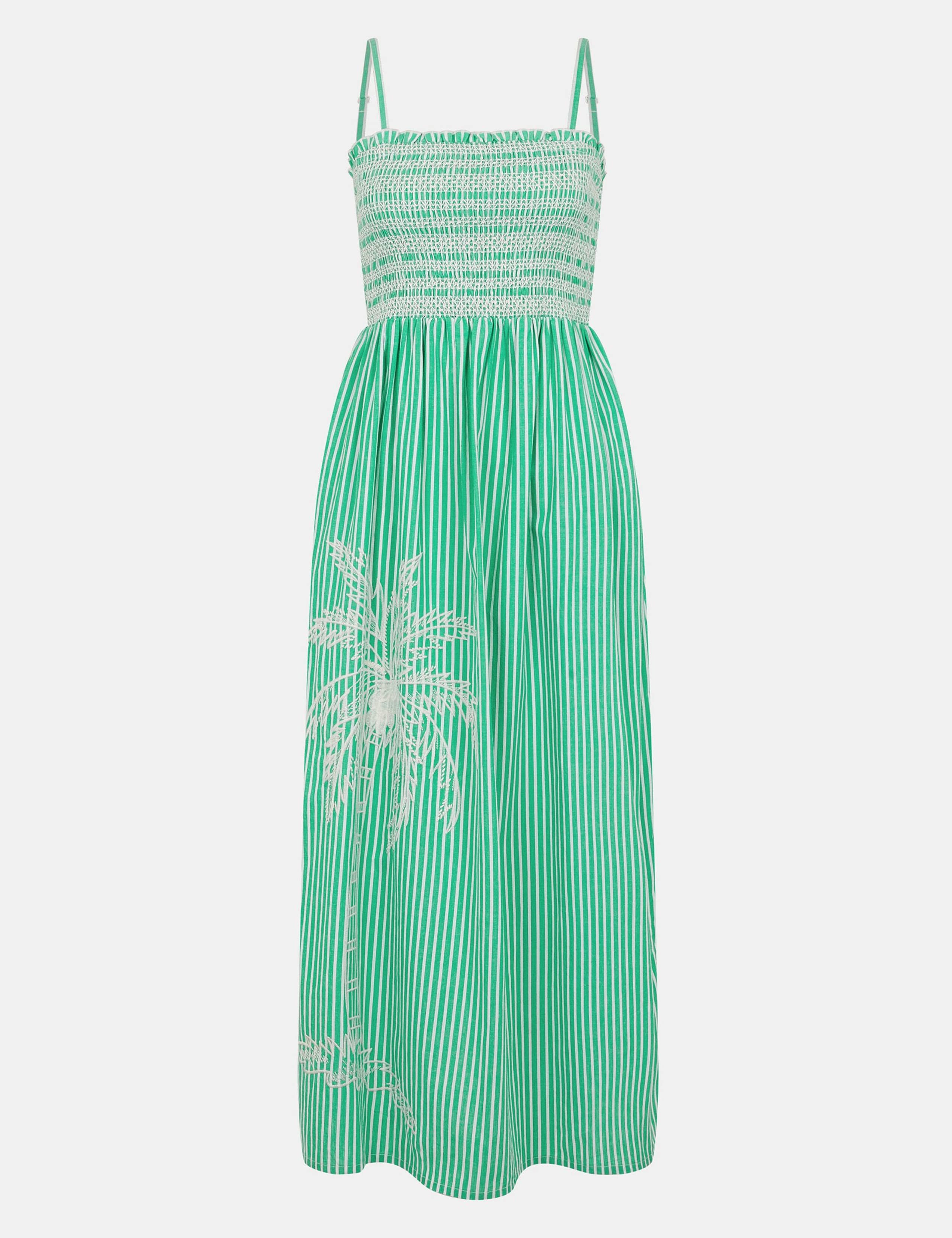 Pure Cotton Striped Midi Beach Dress 2 of 4