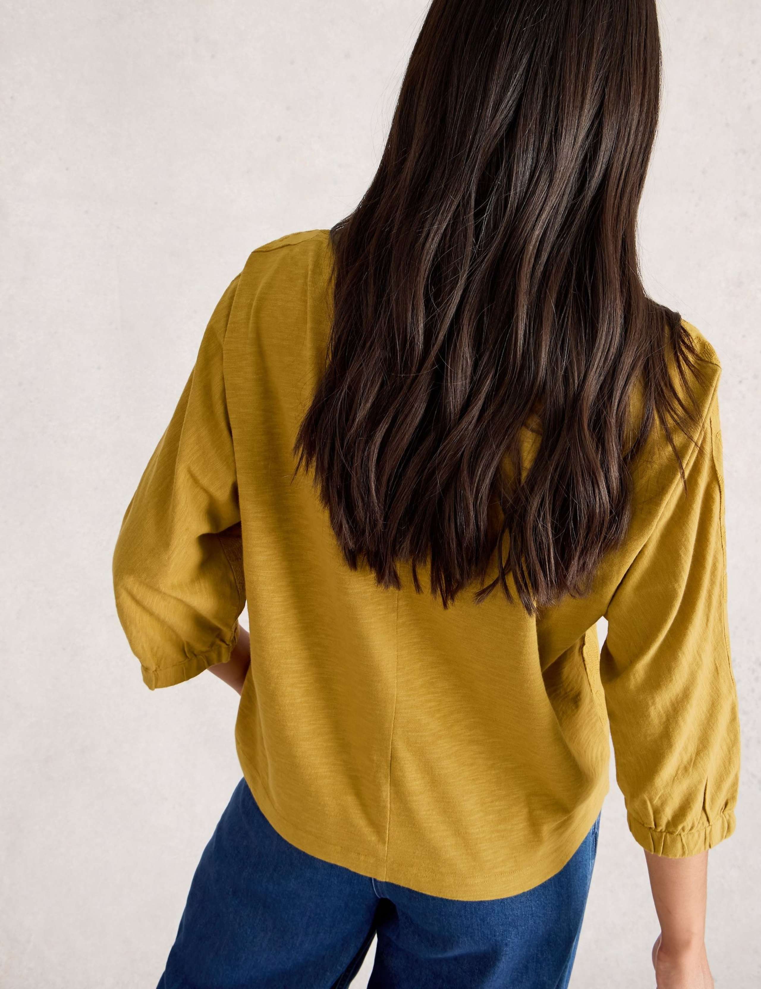 Pure Cotton Embroidered Floral Top 3 of 5