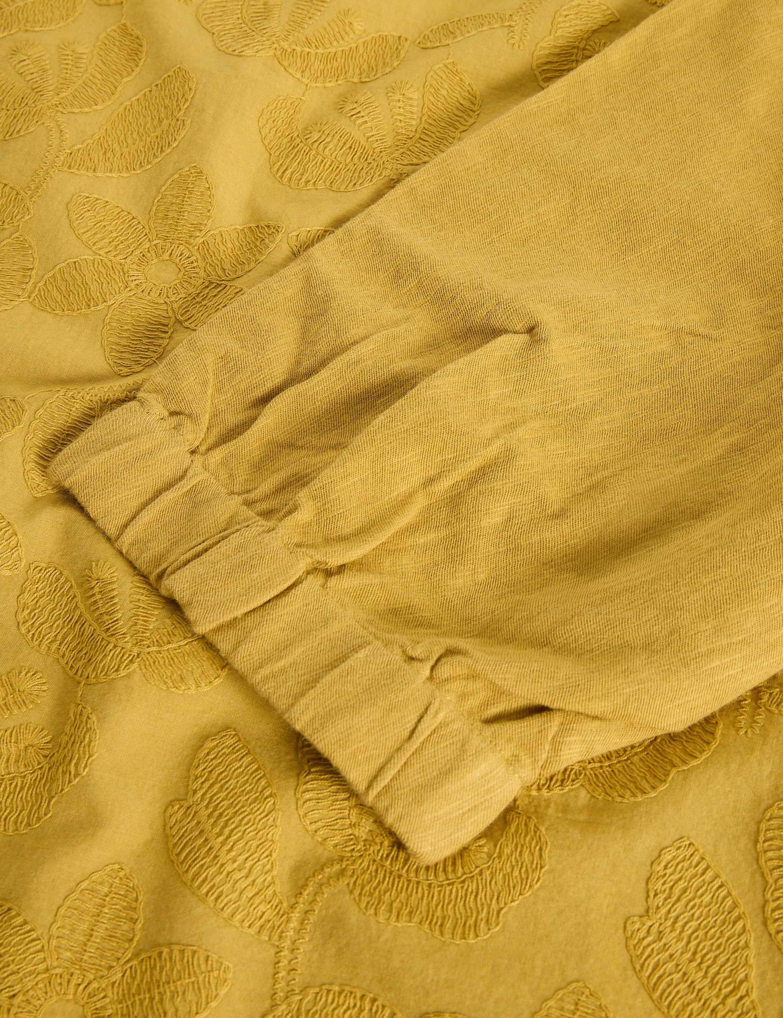 Pure Cotton Embroidered Floral Top 4 of 5