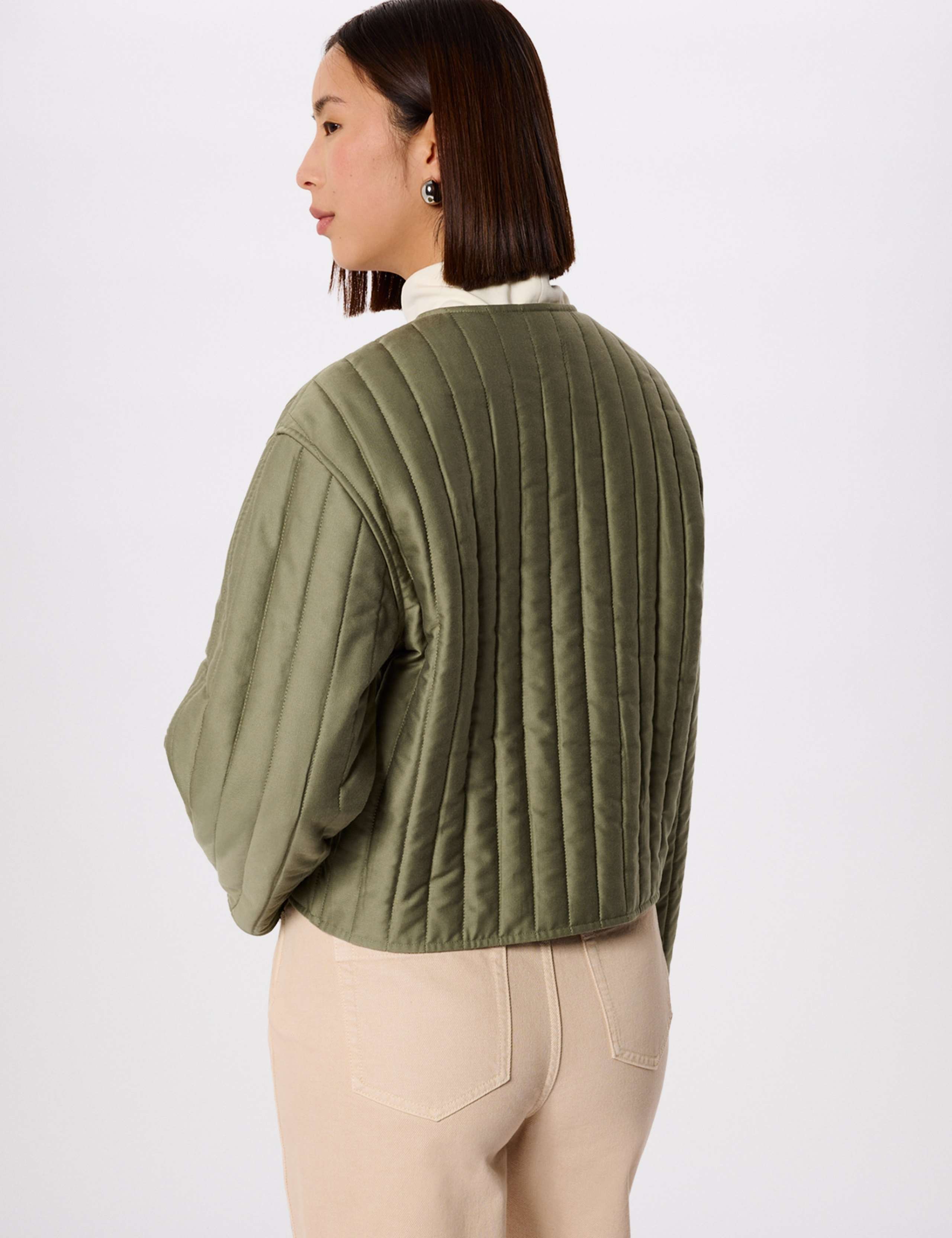 Quilted Collarless Jacket 4 of 6