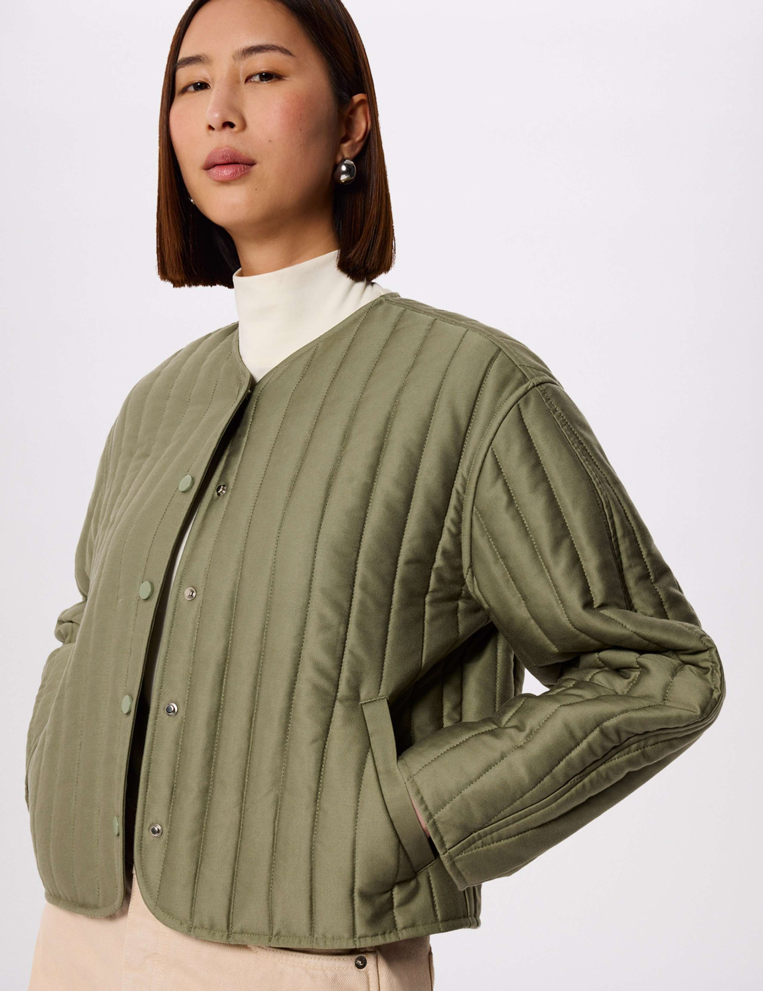 Quilted Collarless Jacket 5 of 6