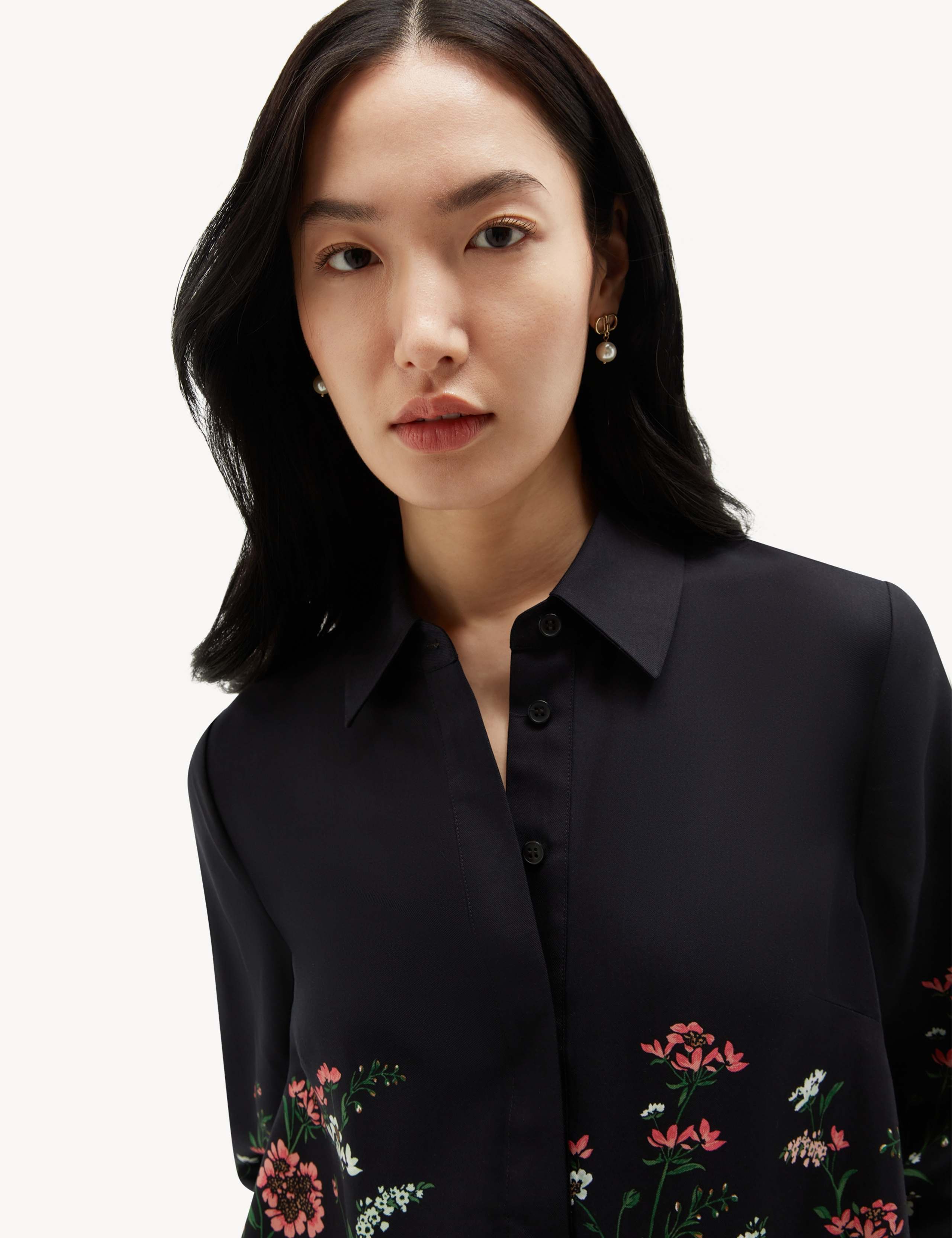 Floral Button Front Mini Shift Dress 4 of 8