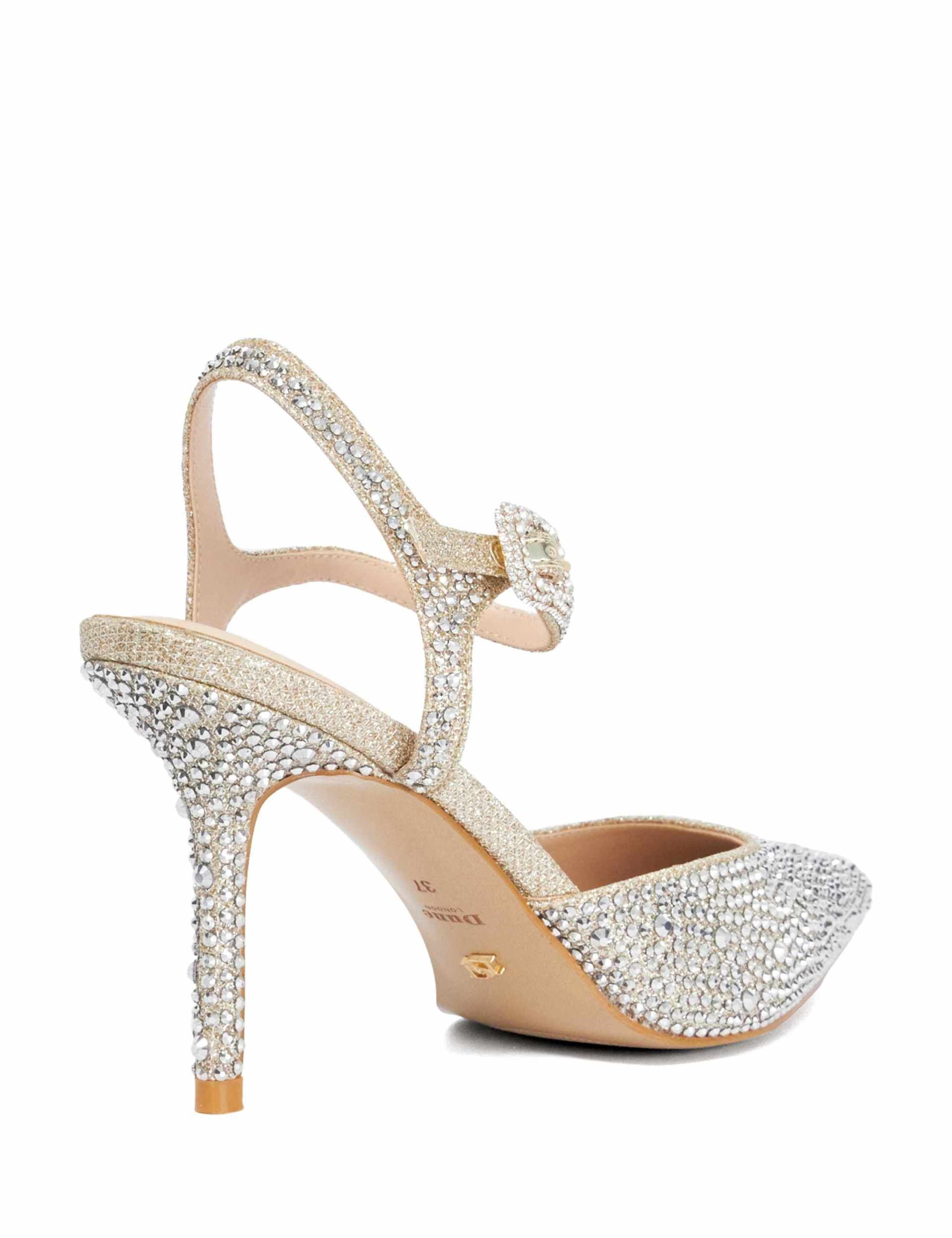 Sparkle Ankle Strap Stiletto Heel Court Shoes 4 of 5