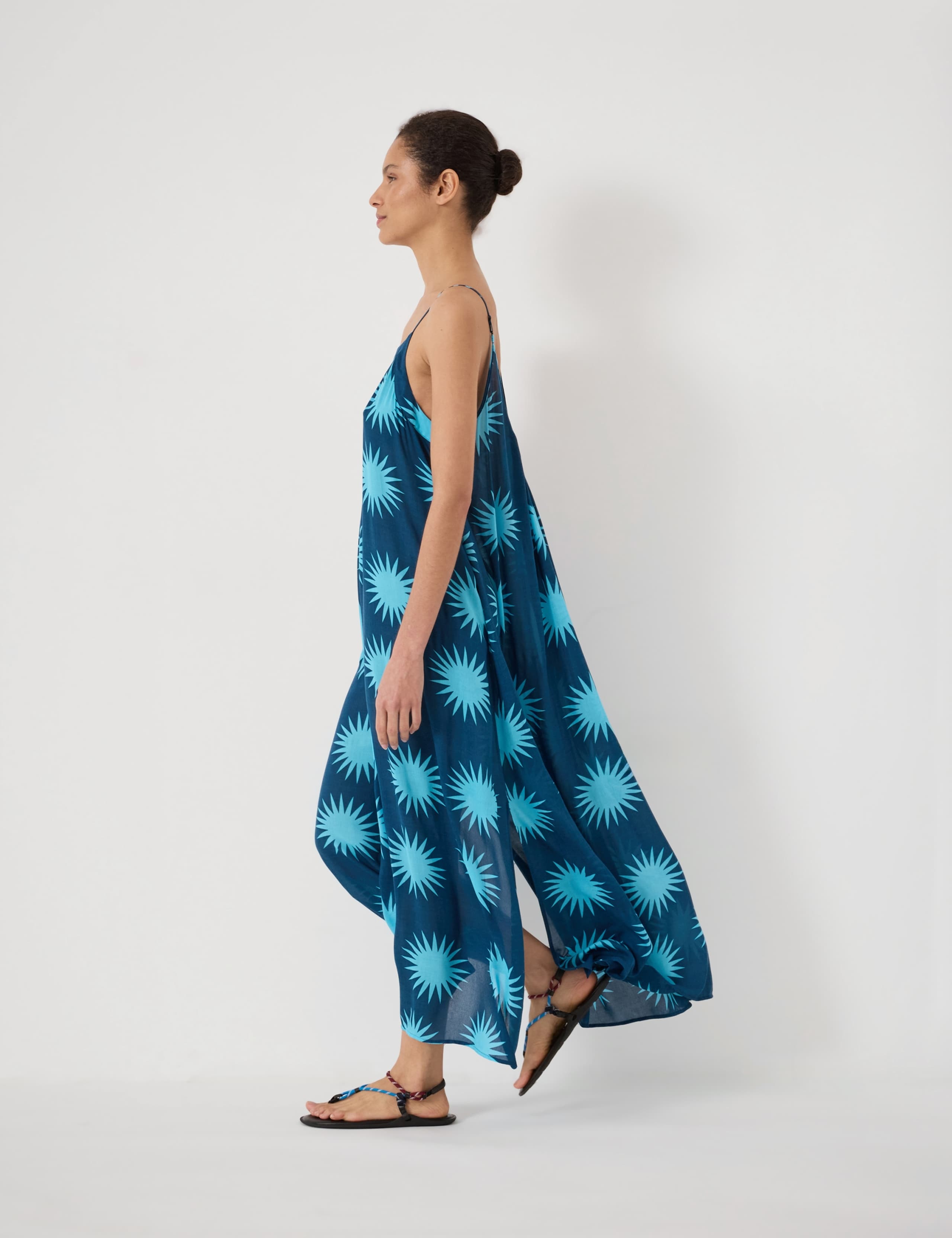 Printed Strappy Midi Beach Dress 3 of 6