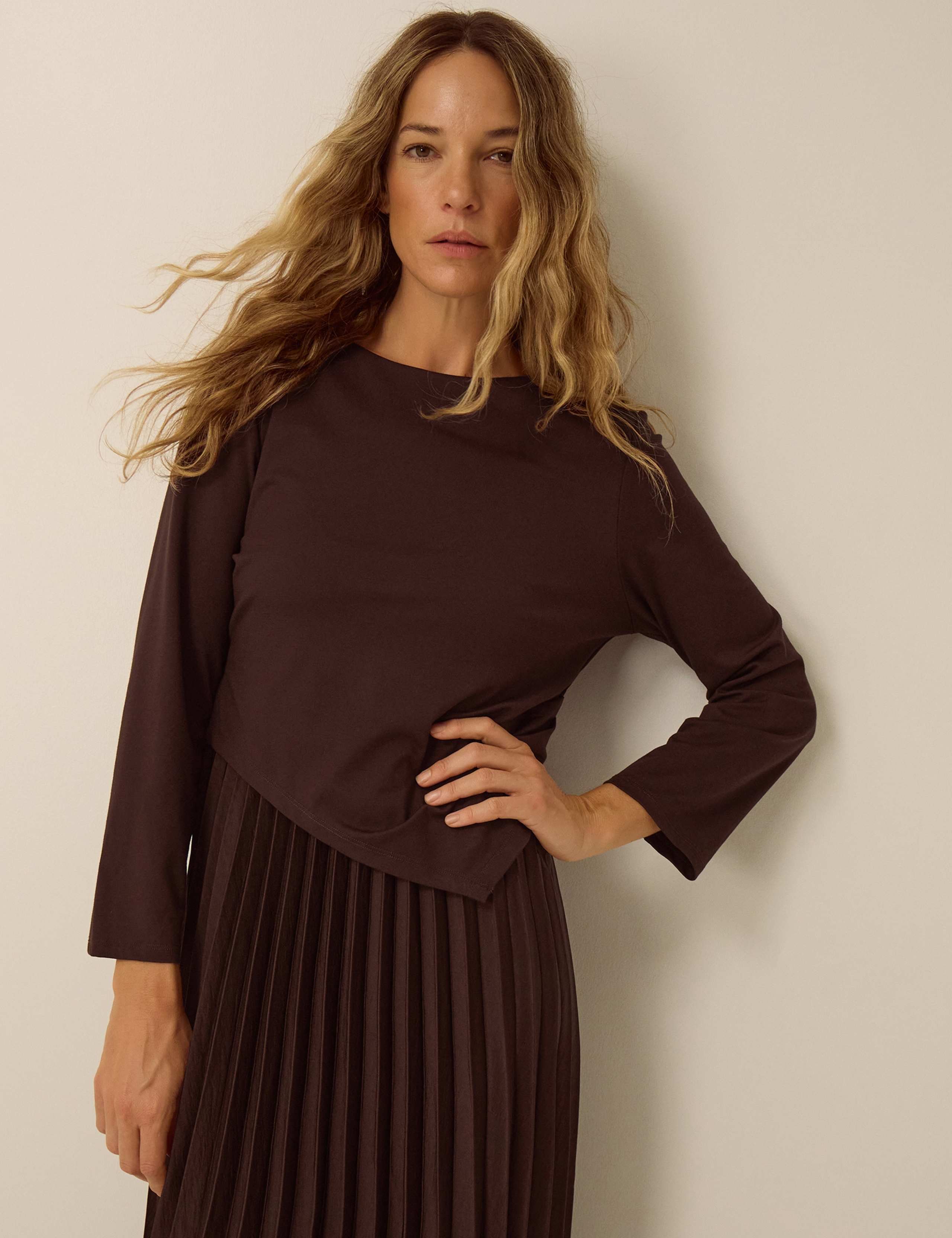 Pleated Midi Skater Dress 3 of 5