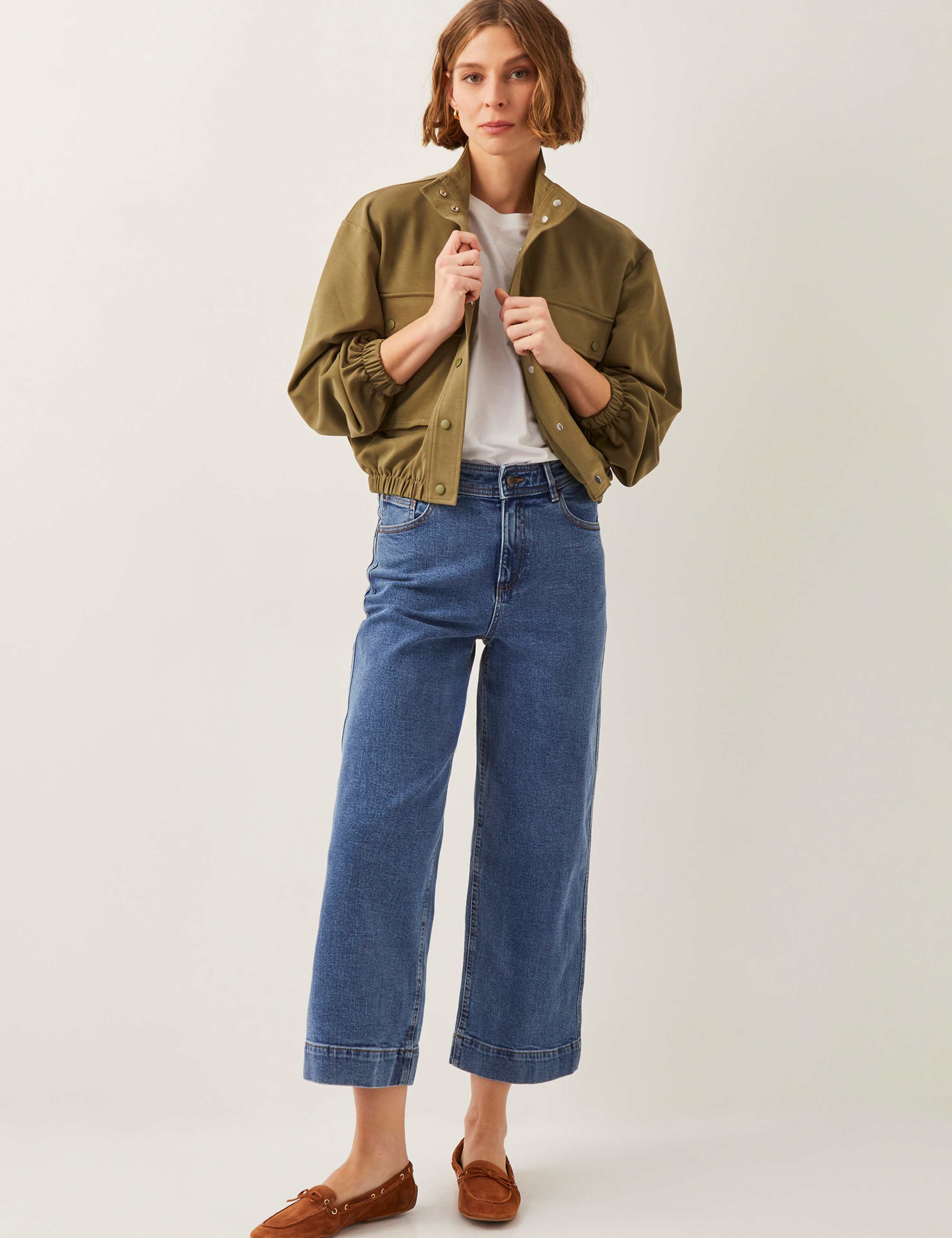High Waisted Straight Leg Cropped Jeans 3 of 4