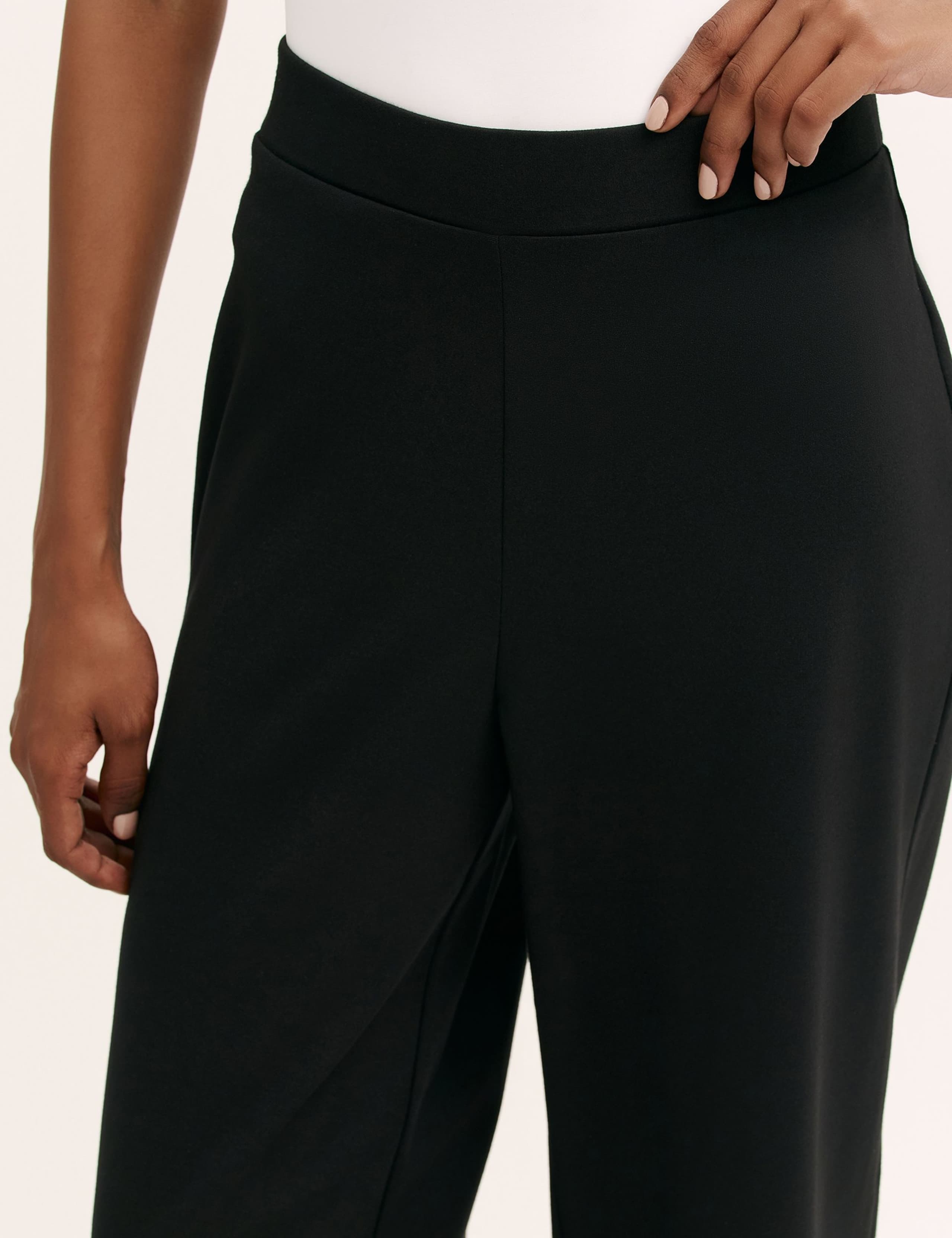 Jersey Elasticated Waist Wide Leg Trousers 5 of 5