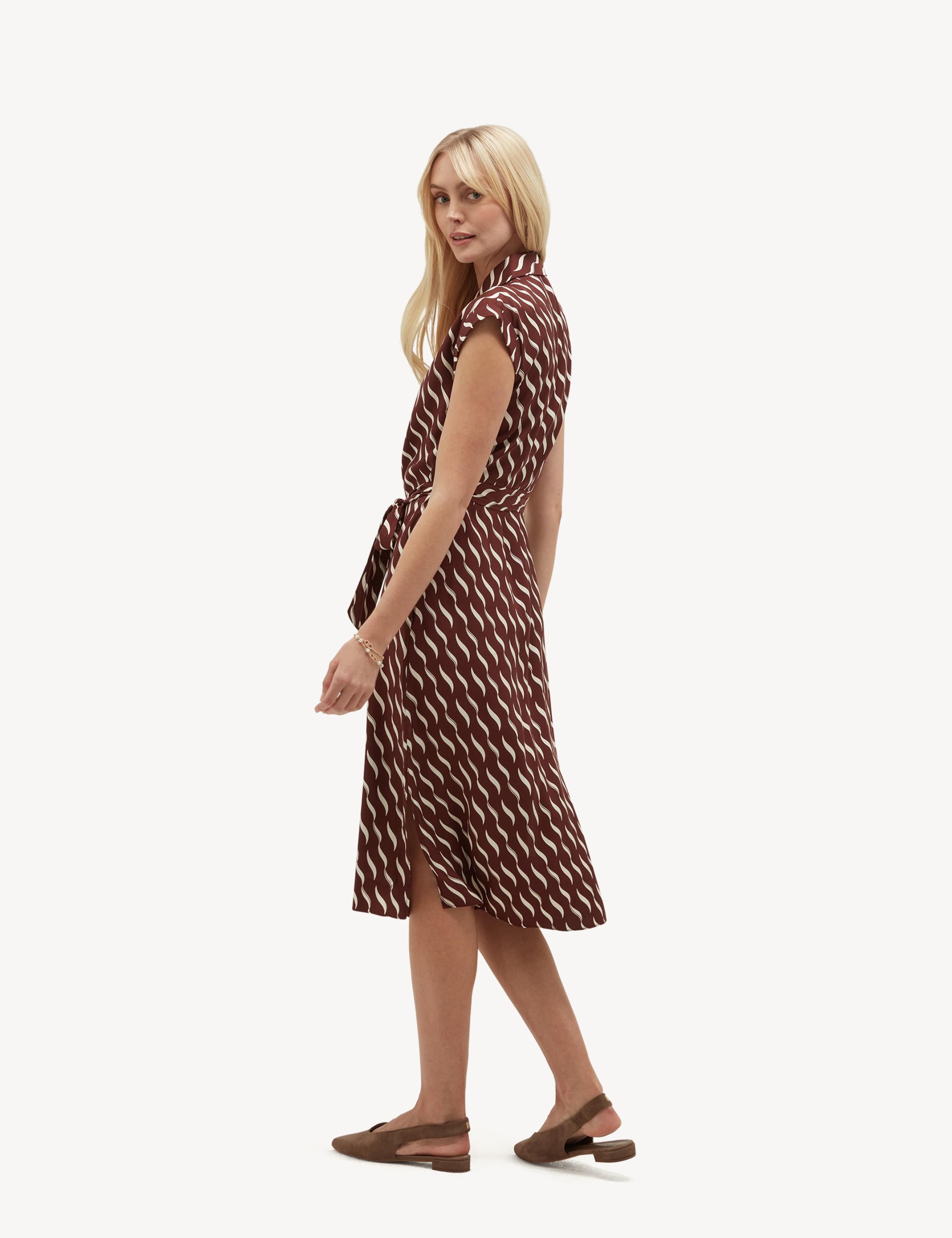 Geoemtric Midi Shirt Dress 3 of 5