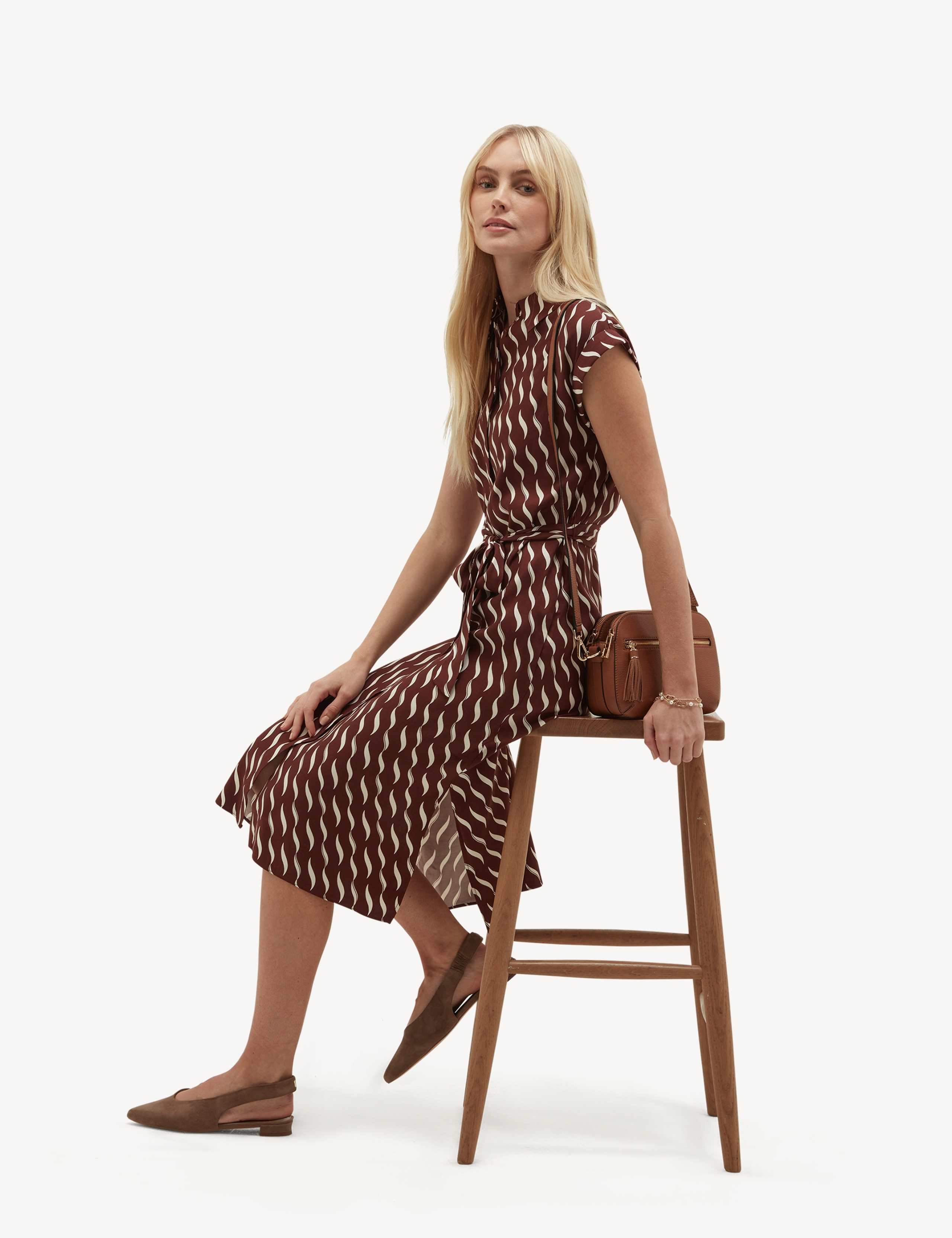 Geoemtric Midi Shirt Dress 5 of 5