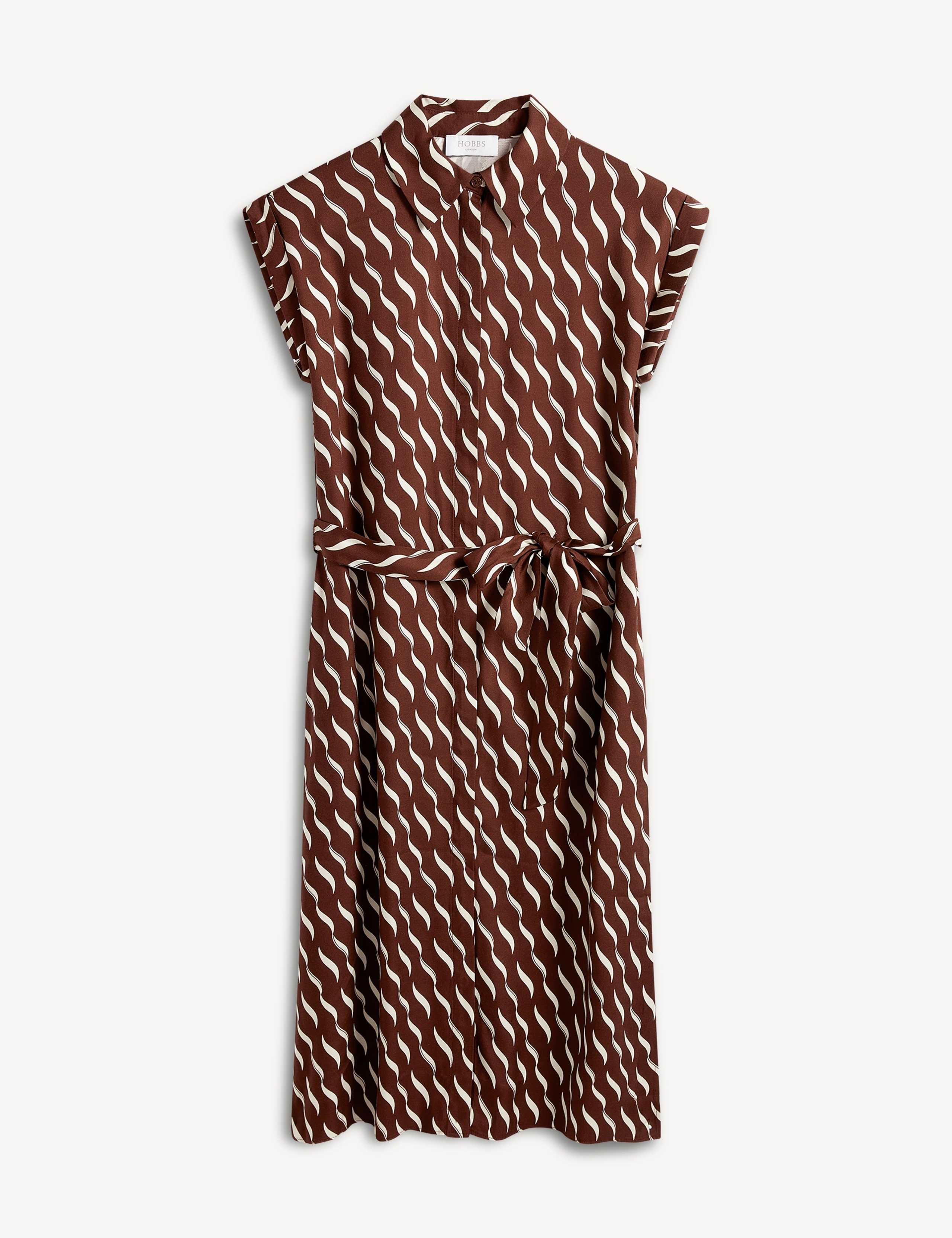 Geoemtric Midi Shirt Dress 2 of 5