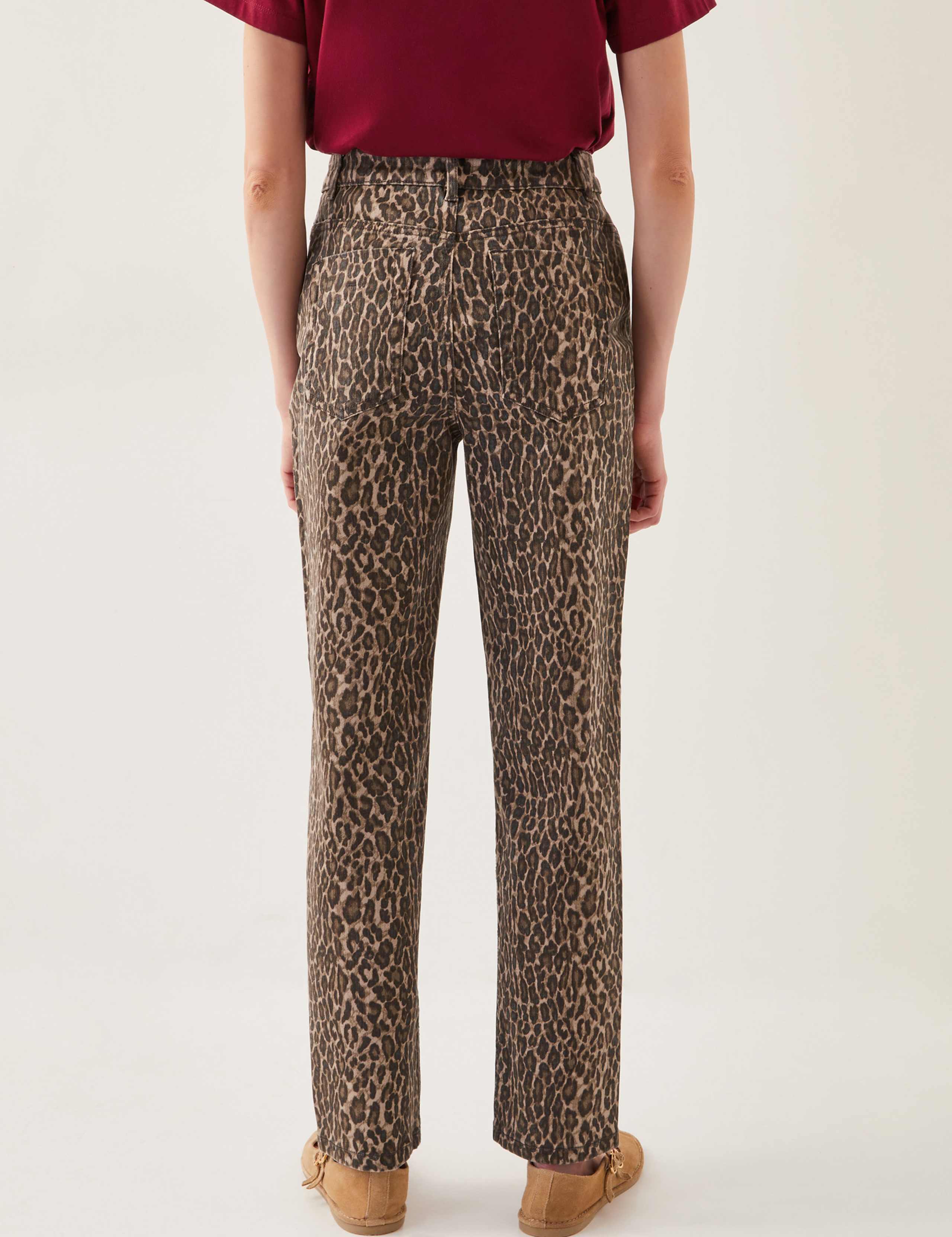 High Waisted Animal Print Jeans 4 of 4
