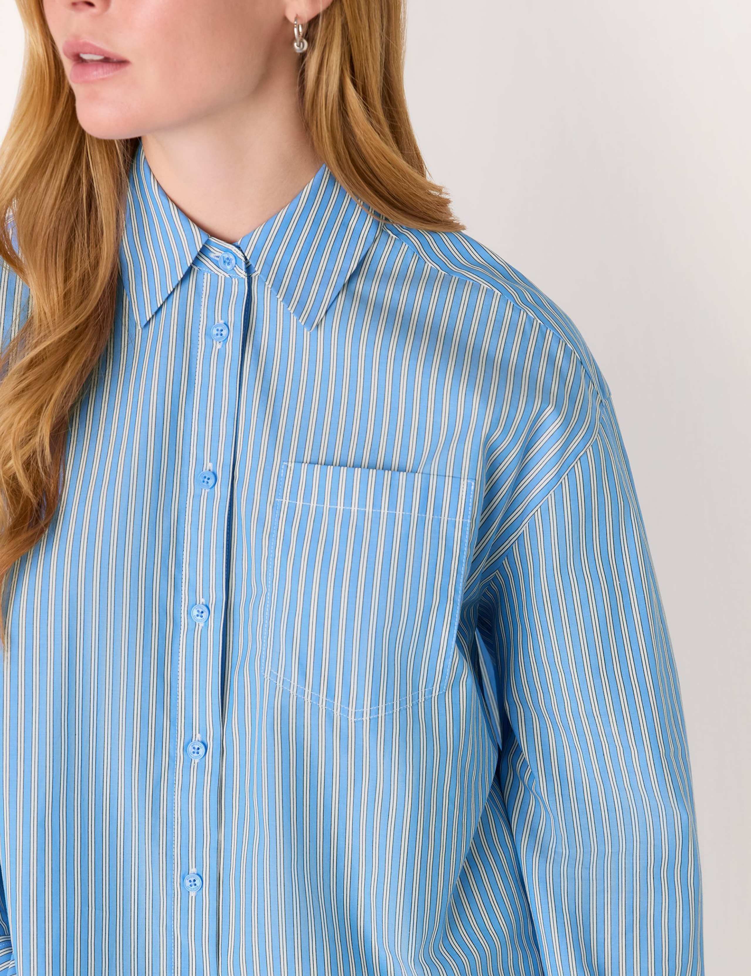 Pure Cotton Striped Oversized Shirt 4 of 4