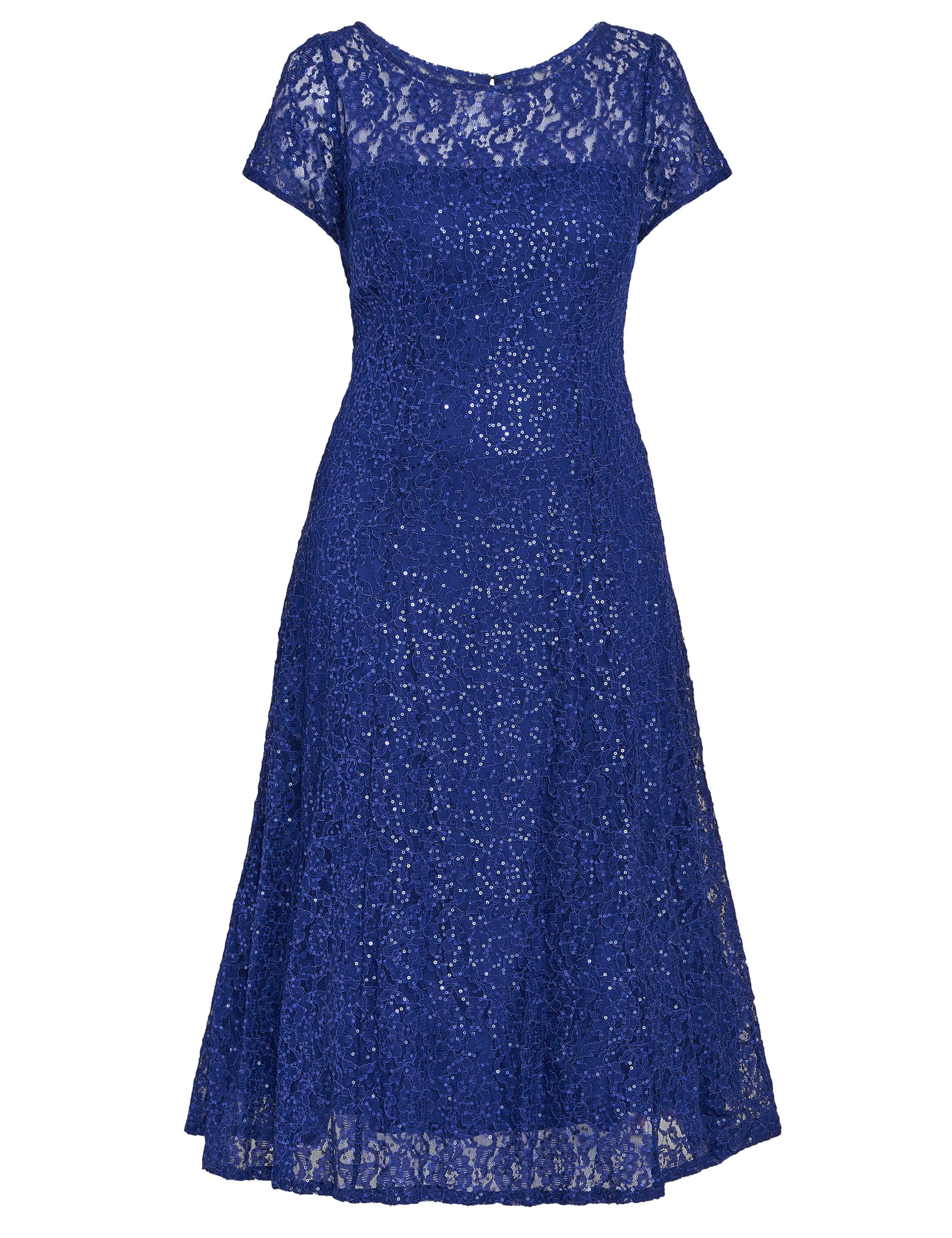 Sequin Lace Midi Swing Dress 2 of 5
