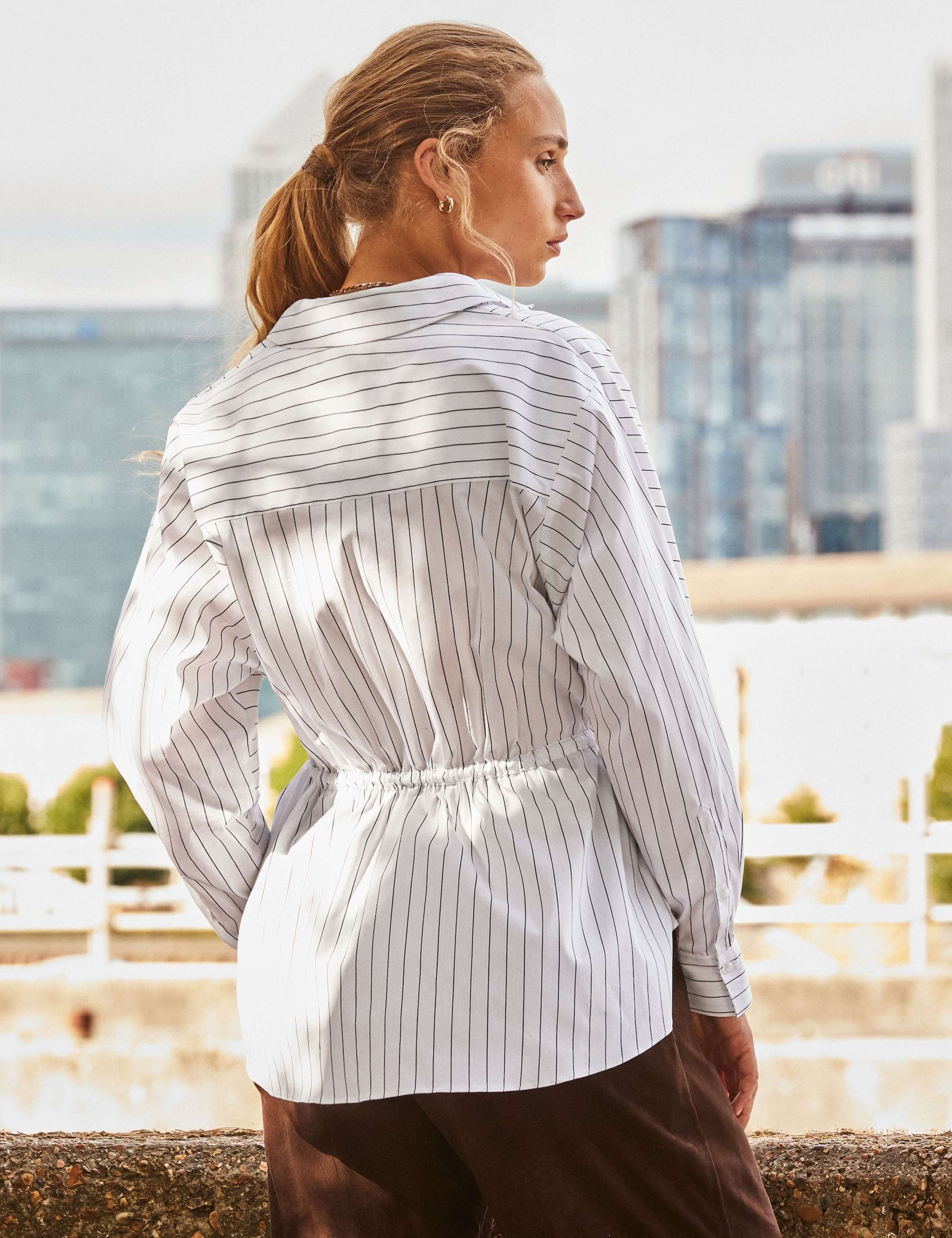 Cotton Rich Collared Tie Detail Shirt 4 of 6