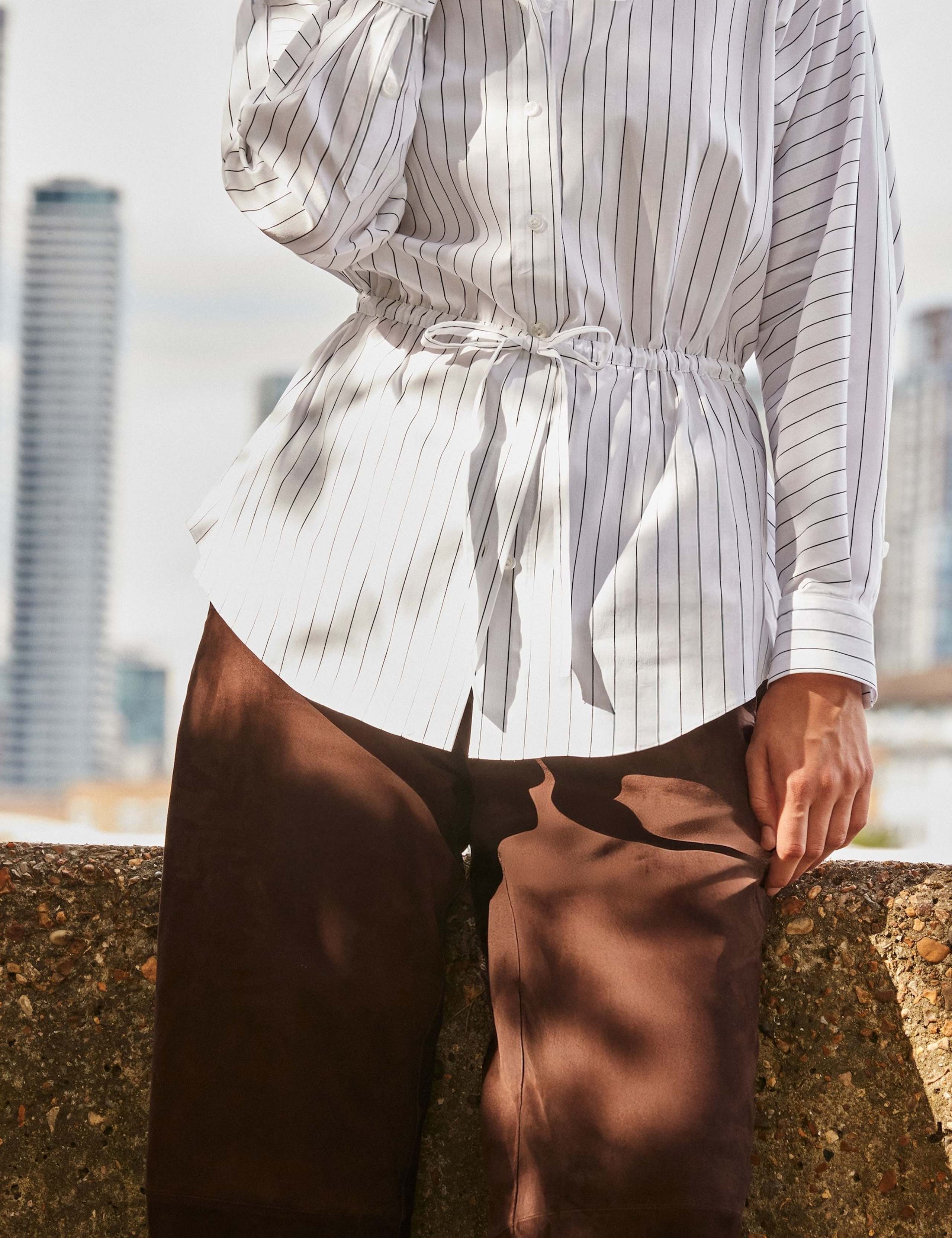 Cotton Rich Collared Tie Detail Shirt 5 of 6