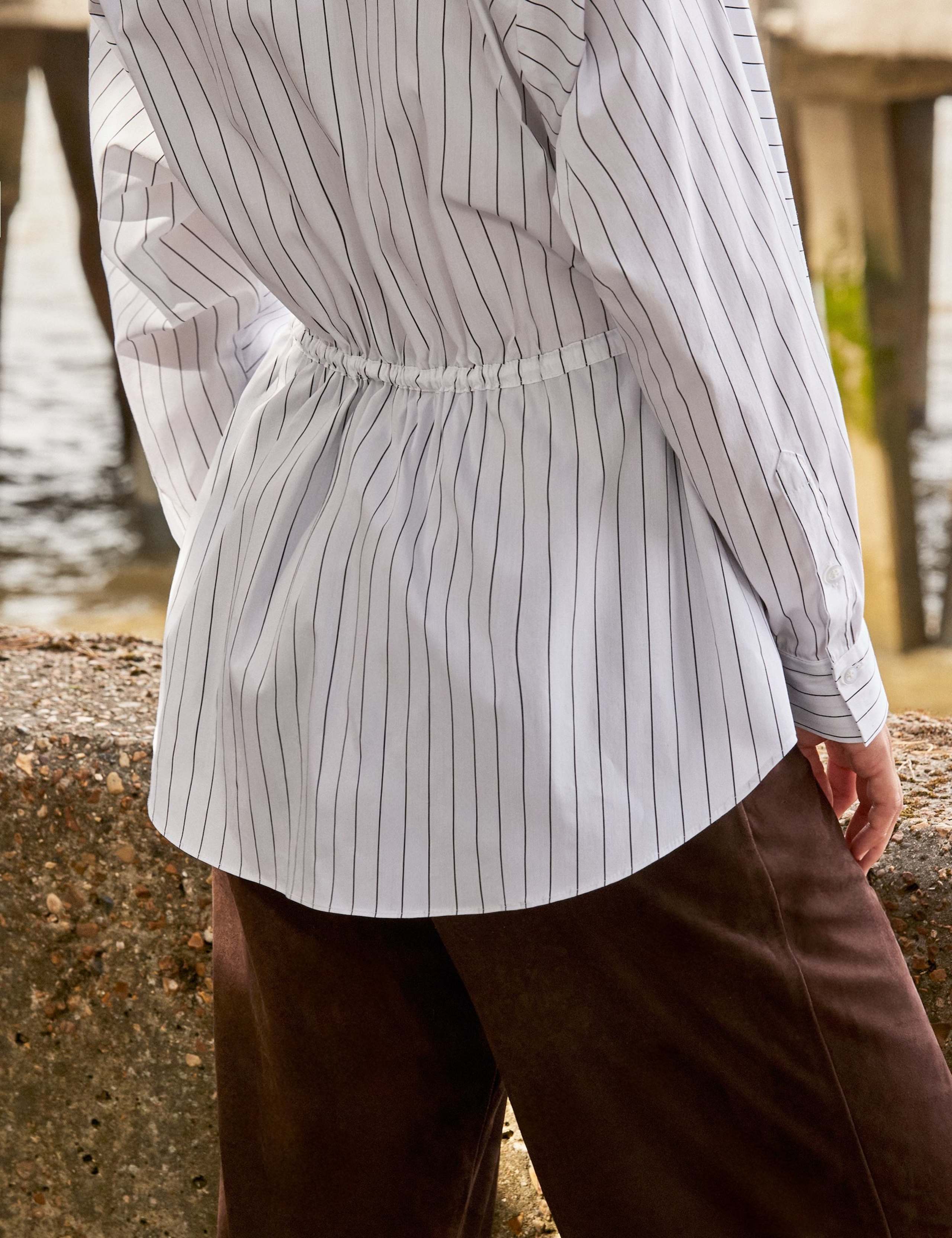 Cotton Rich Collared Tie Detail Shirt 6 of 6