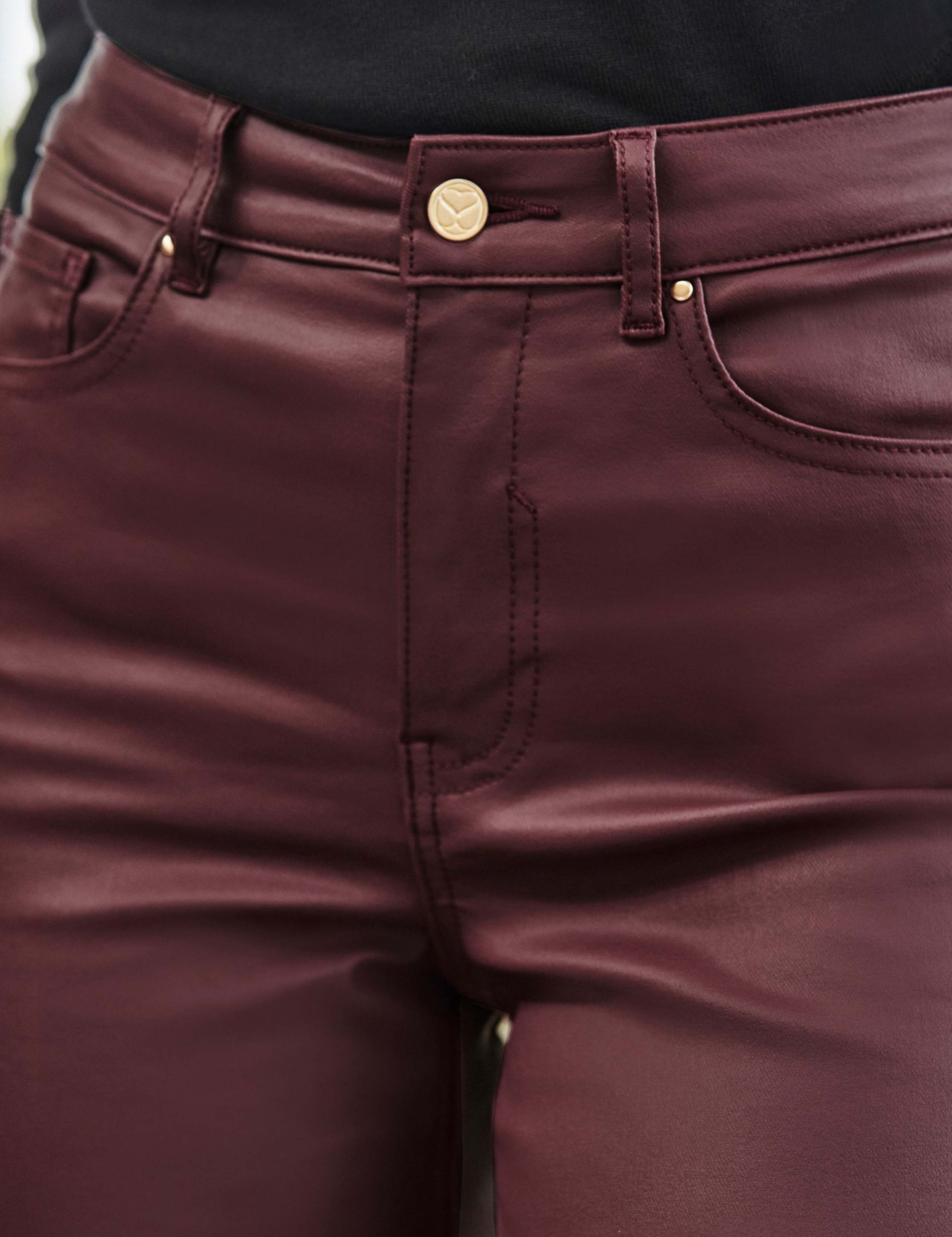 Coated Mid Rise Slim Fit Jeans 3 of 5