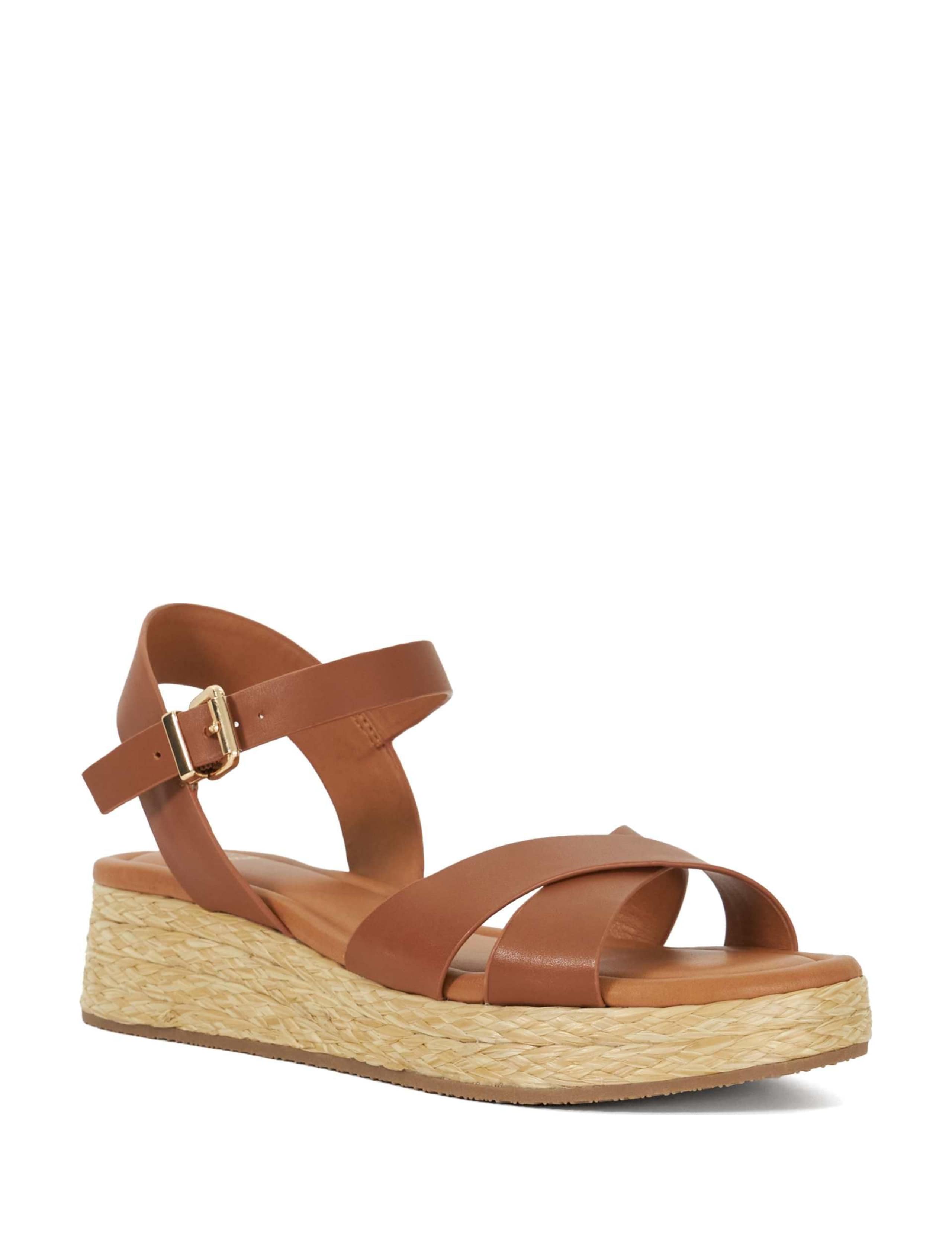Leather Ankle Strap Wedge Espadrille Sandals 4 of 6
