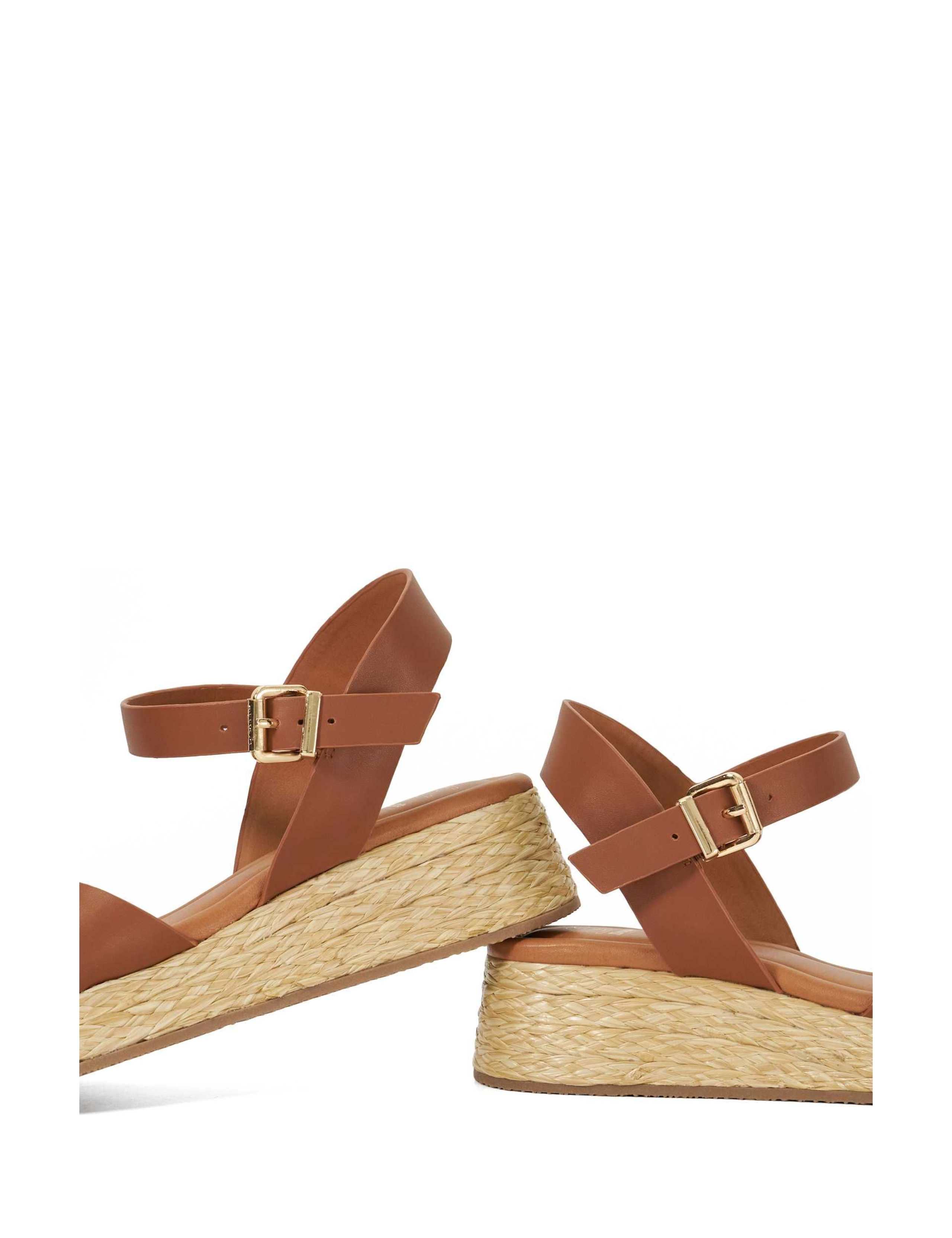 Leather Ankle Strap Wedge Espadrille Sandals 6 of 6