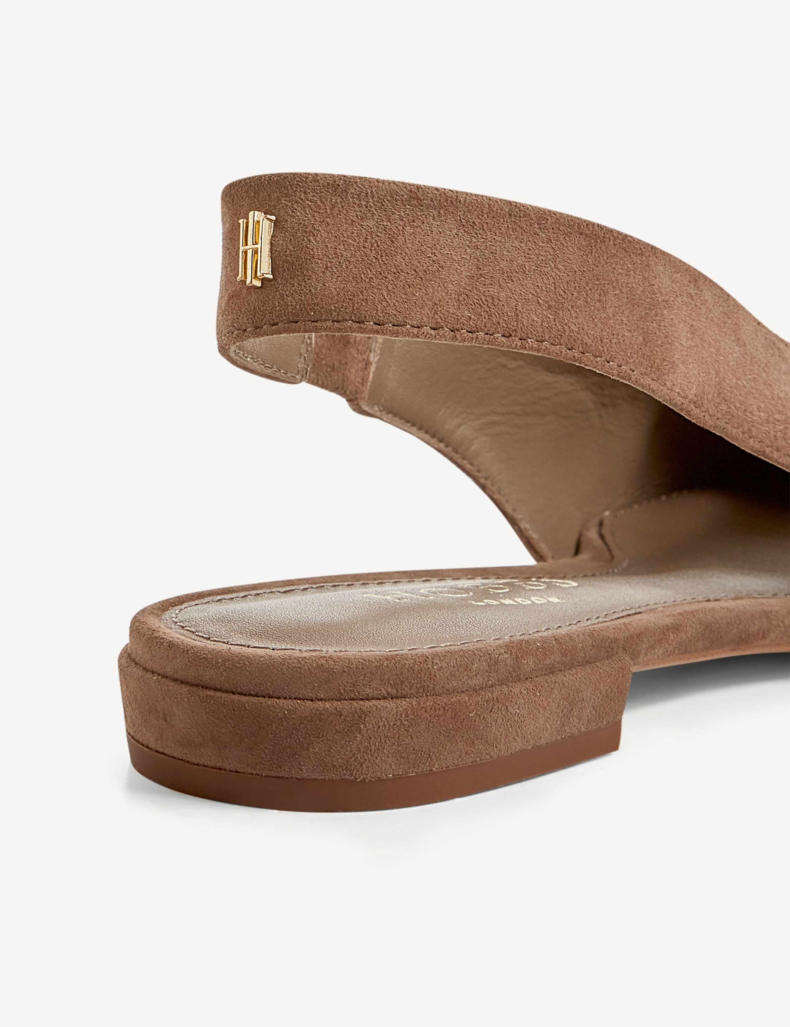 Suede Flat Pointed Slingback Sandals 5 of 6