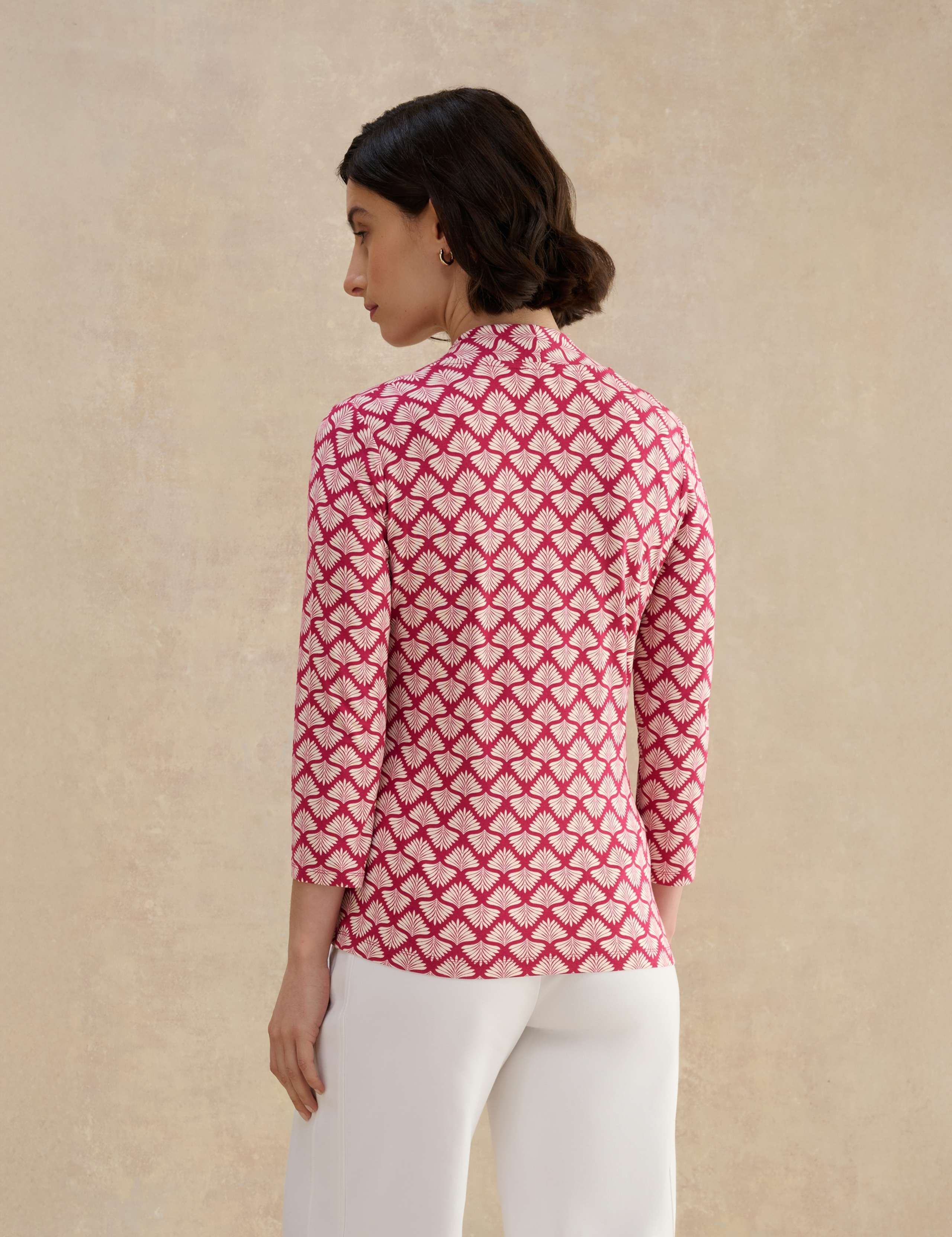 Jersey Printed V-Neck Top 4 of 6