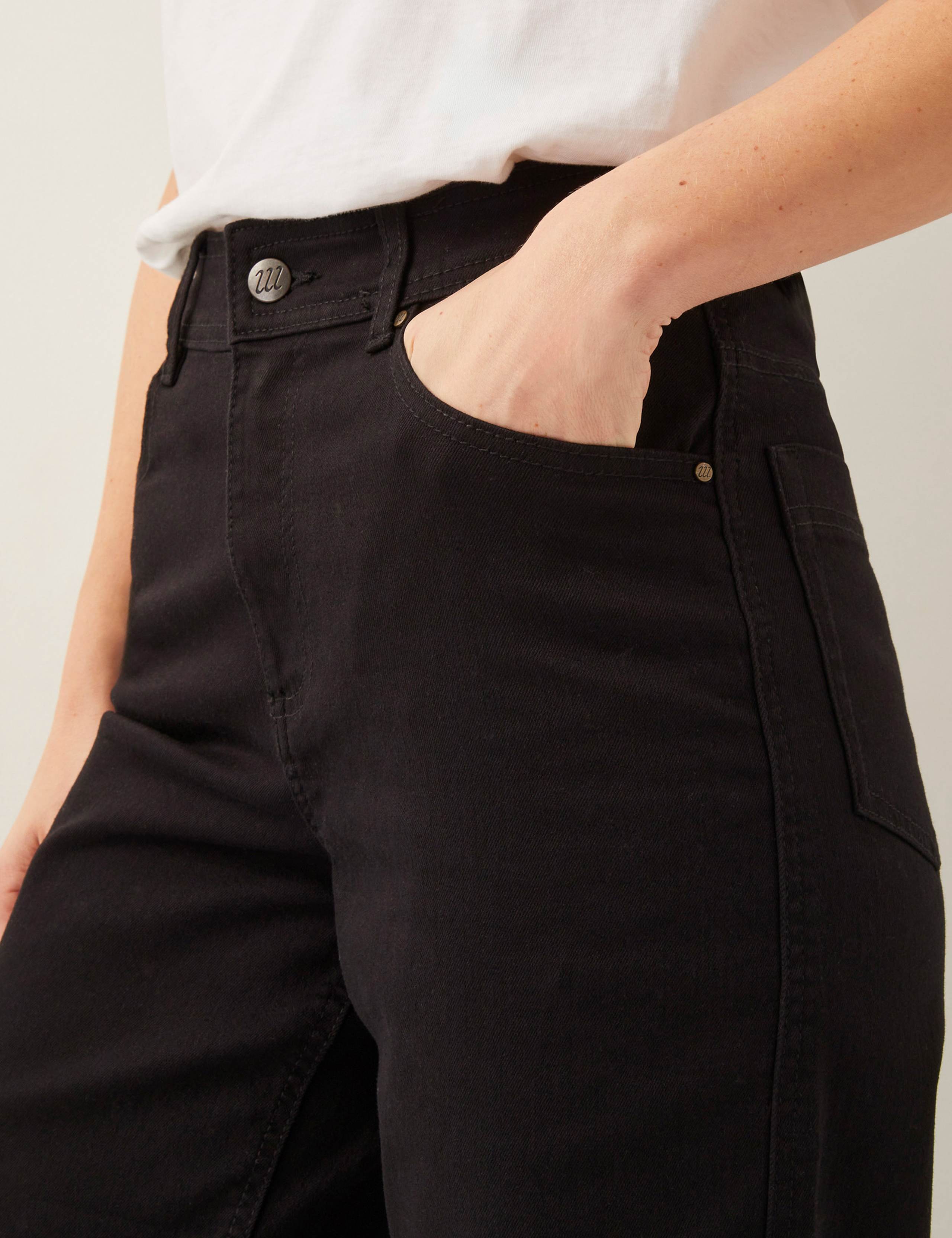 High Waisted Straight Leg Cropped Jeans 2 of 4