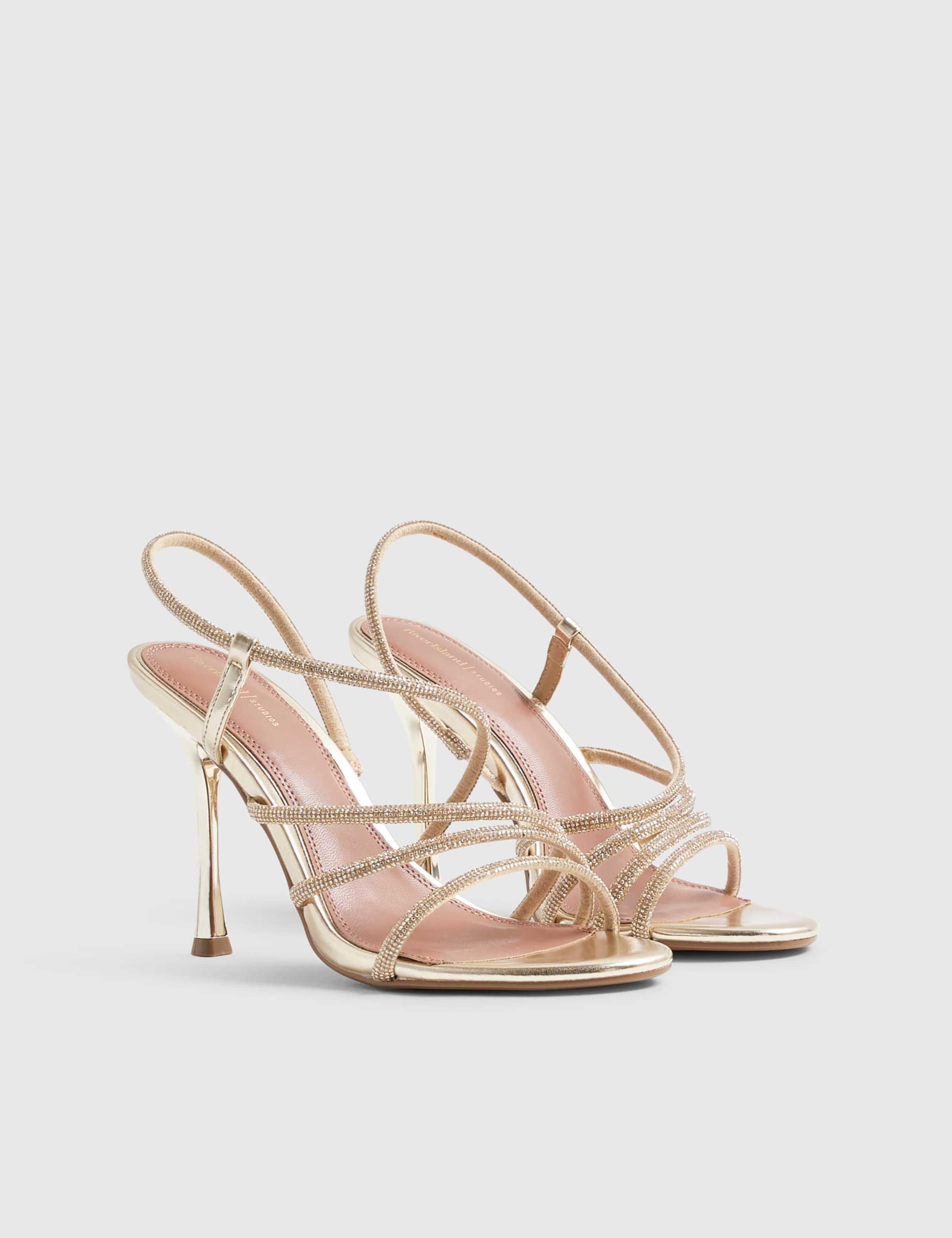 Diamante Stiletto Heel Slingback Sandals 2 of 5