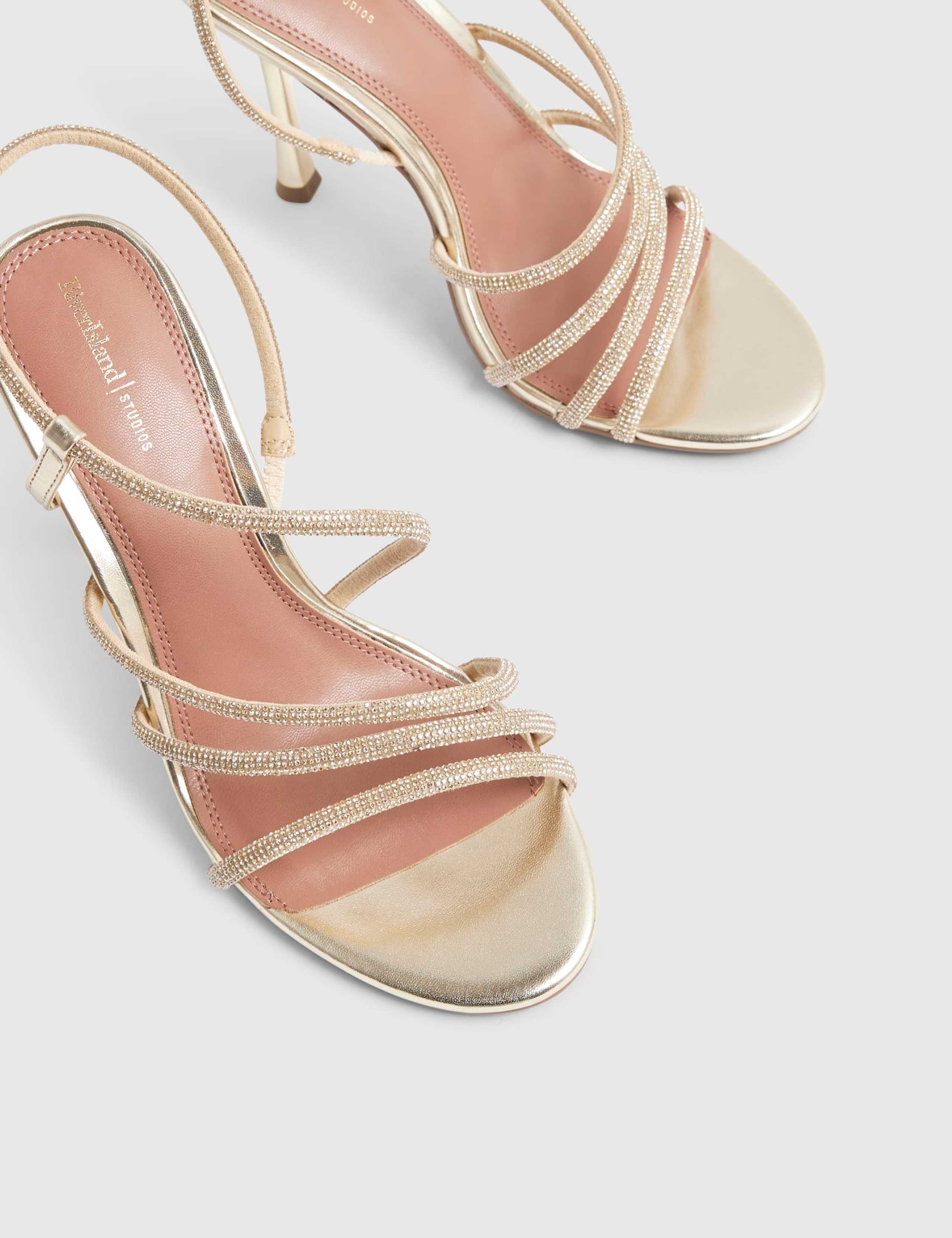 Diamante Stiletto Heel Slingback Sandals 3 of 5