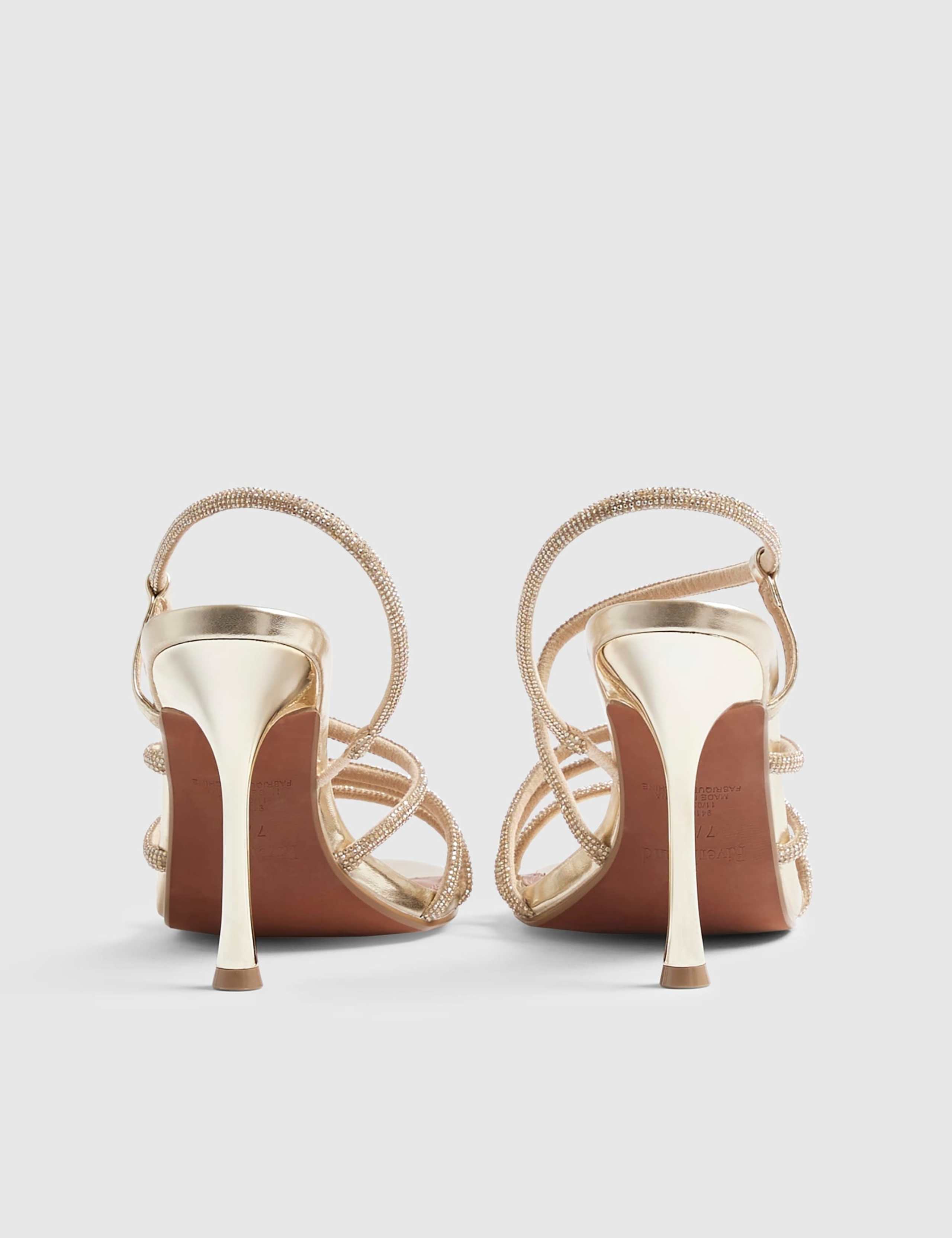 Diamante Stiletto Heel Slingback Sandals 4 of 5