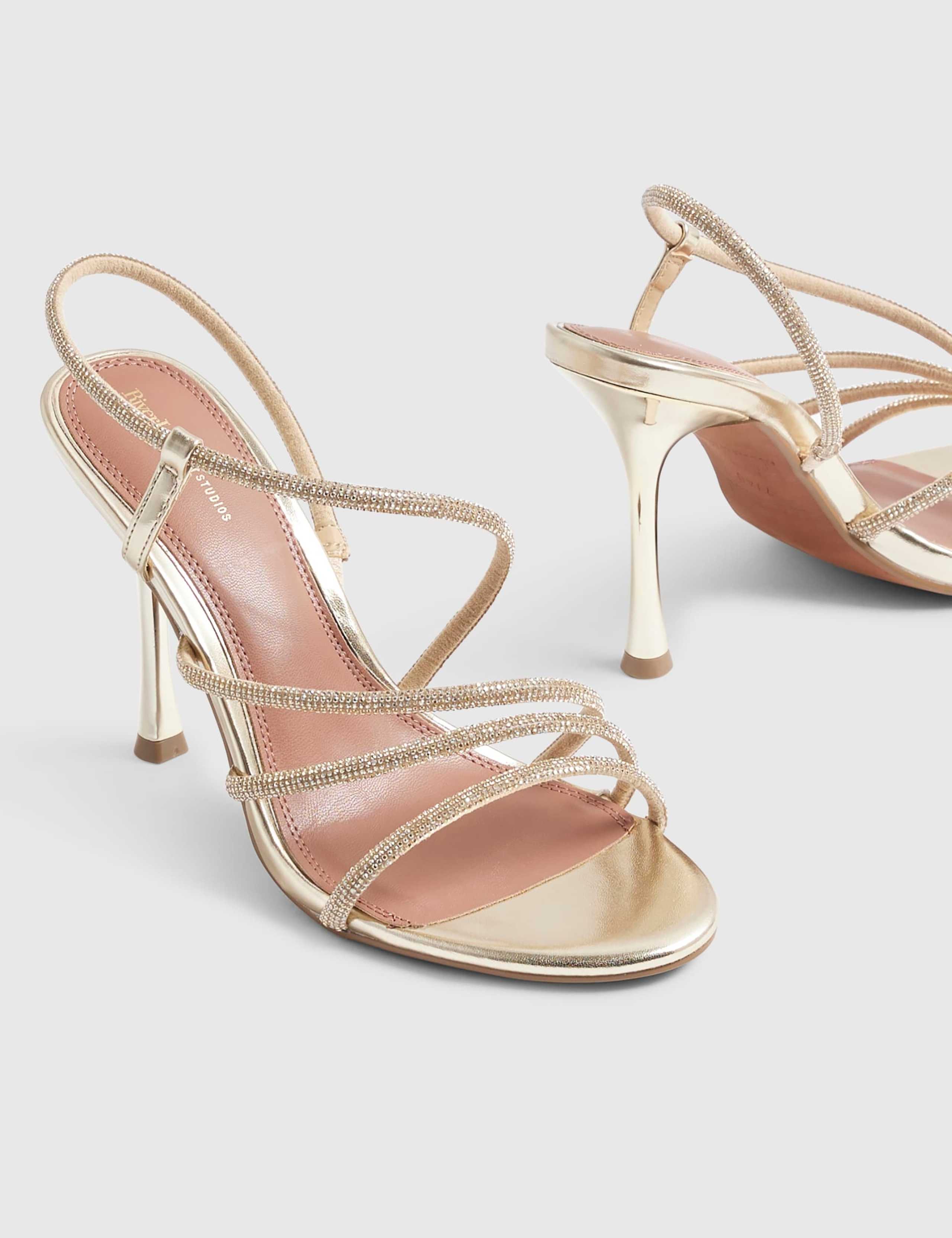 Diamante Stiletto Heel Slingback Sandals 5 of 5