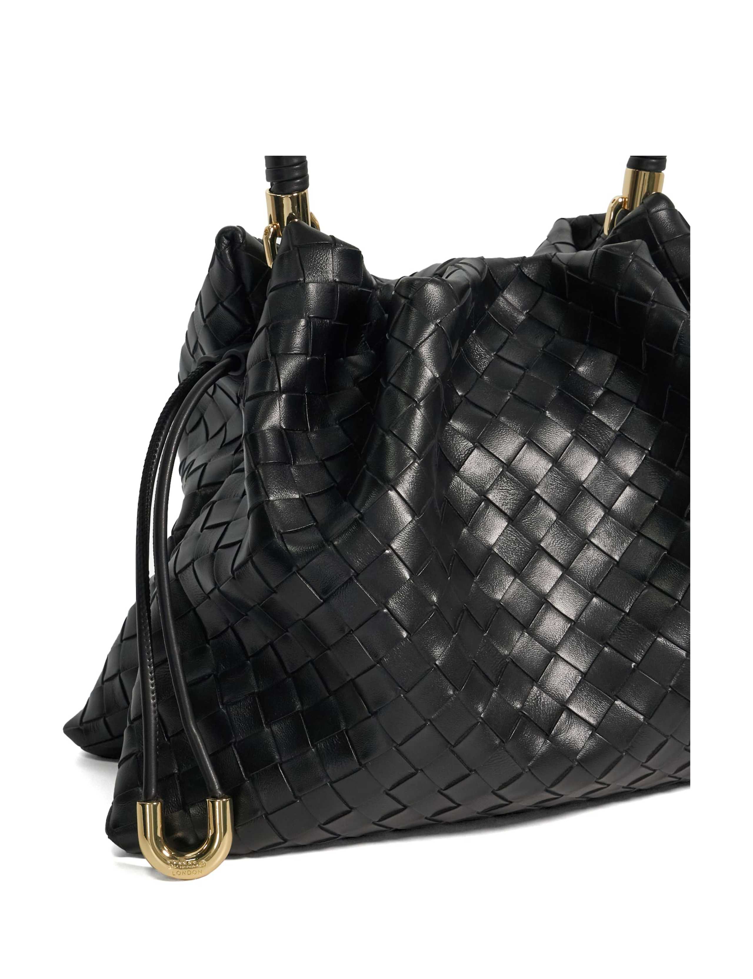 Leather Woven Grab Bag 5 of 6