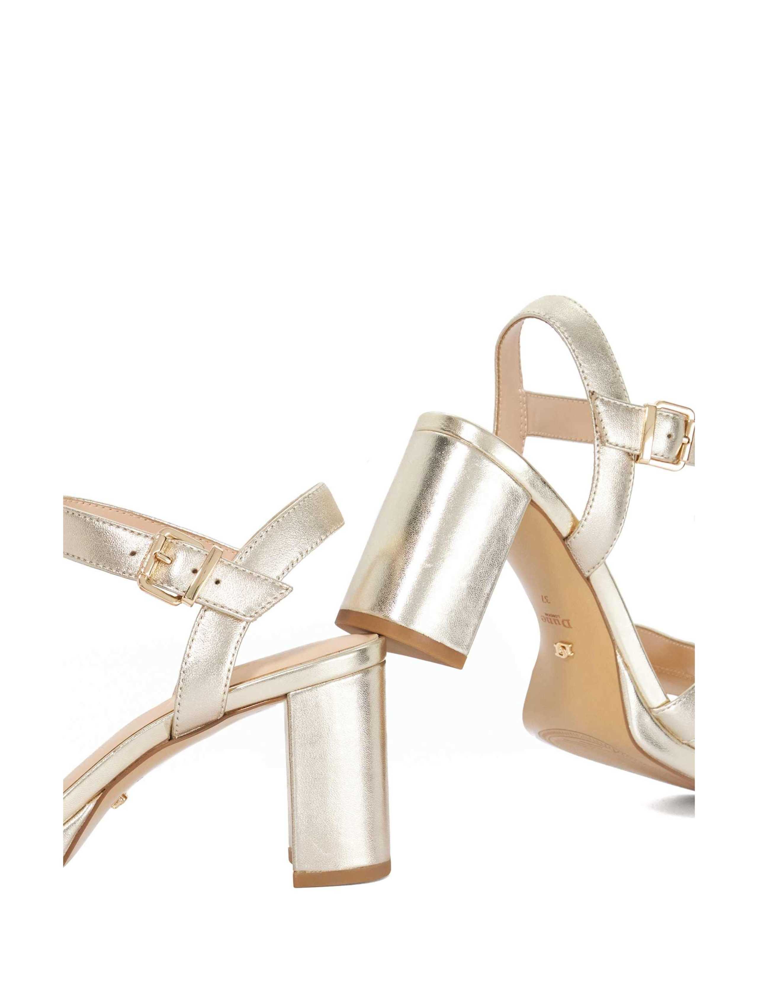 Leather Metallic Platform Block Heel Sandals 6 of 6