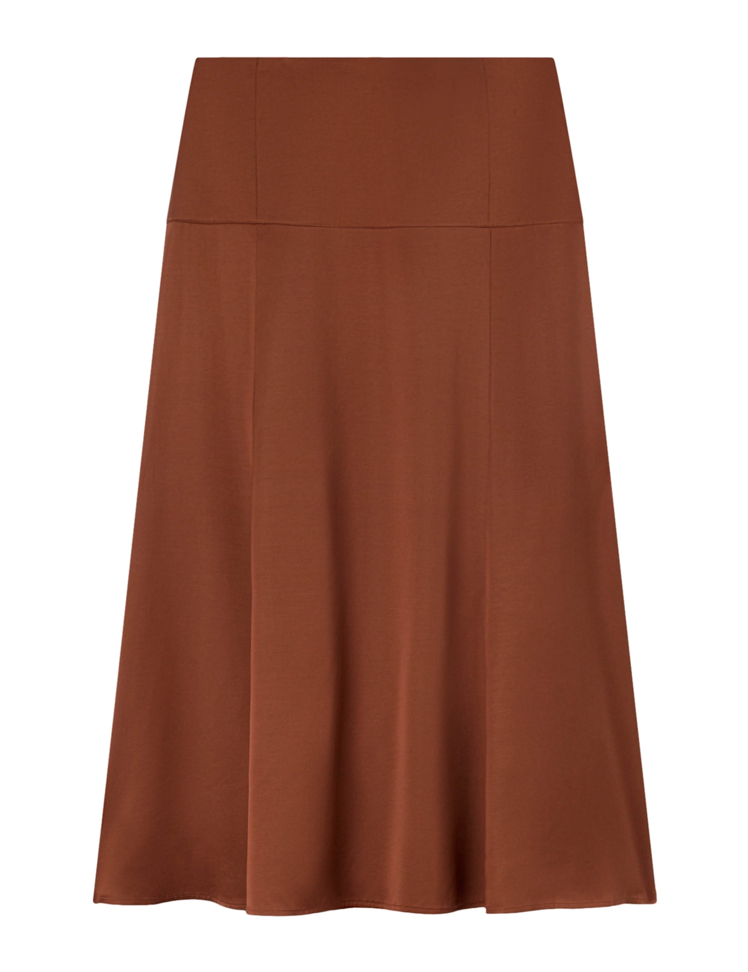 Satin Midi A-Line Skirt 2 of 6