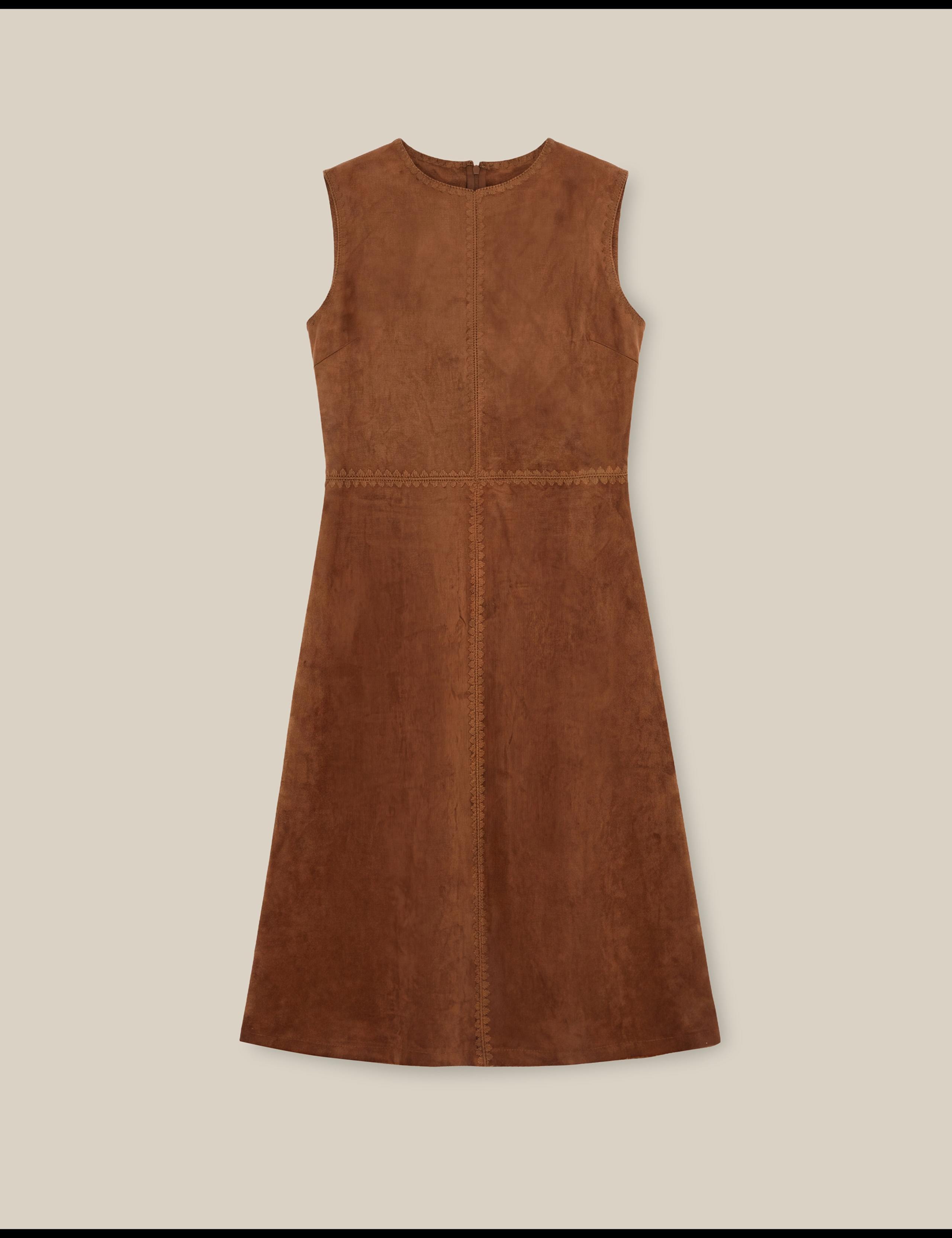 Faux Suede Midi Pinafore Dress 2 of 5