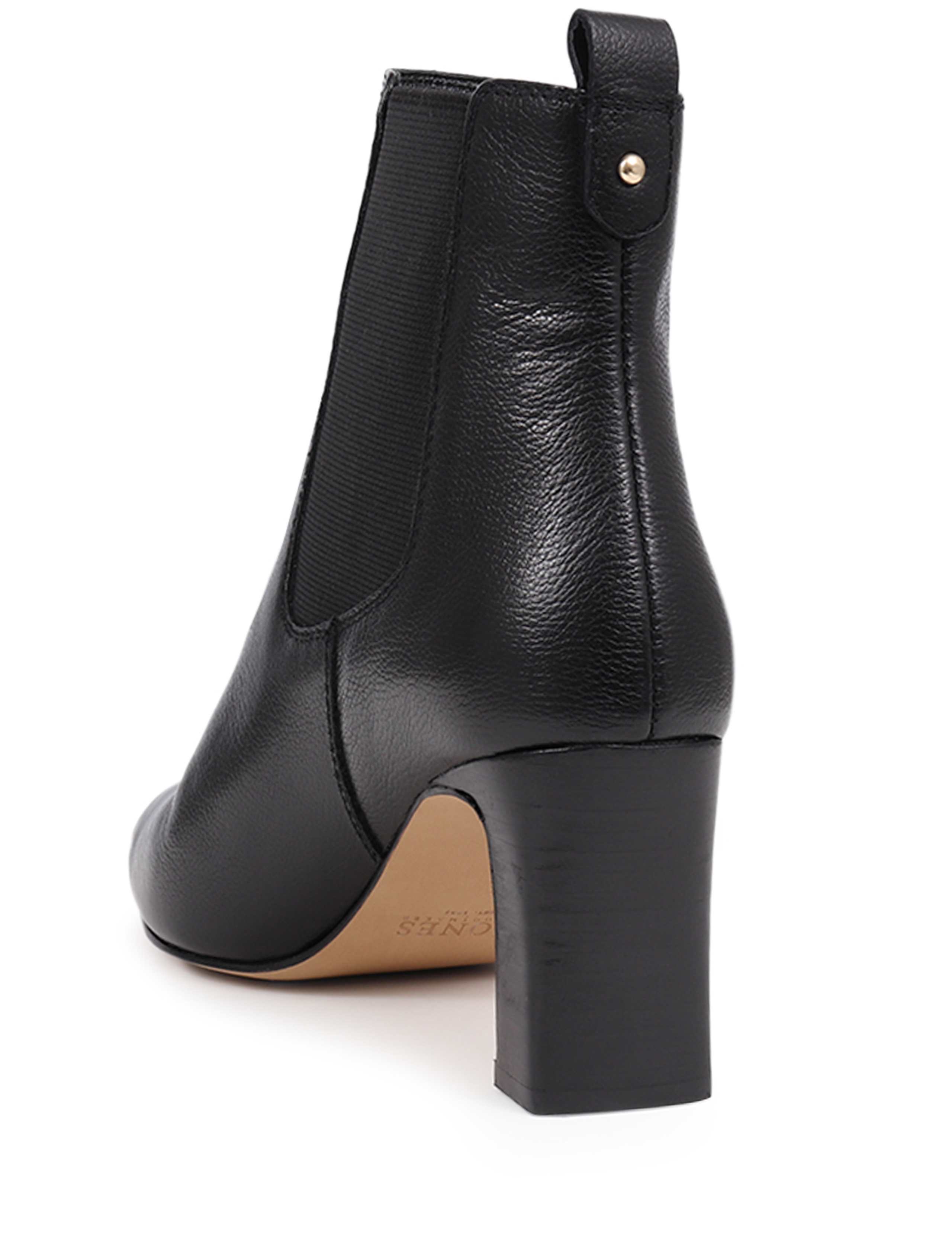 Leather Block Heel Ankle Boot 6 of 7