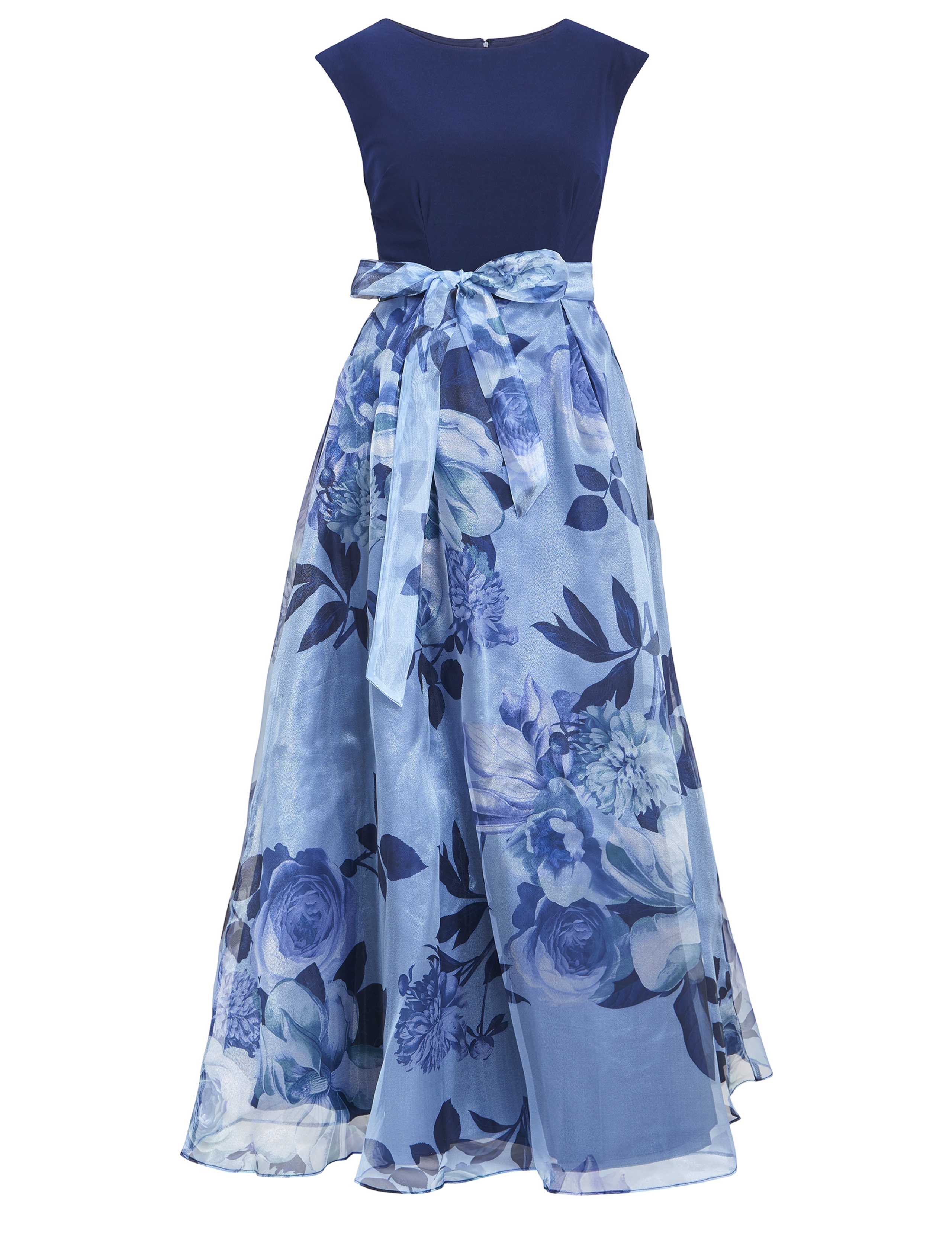 Floral Round Neck Maxi Waisted Dress | Gina Bacconi | M&S