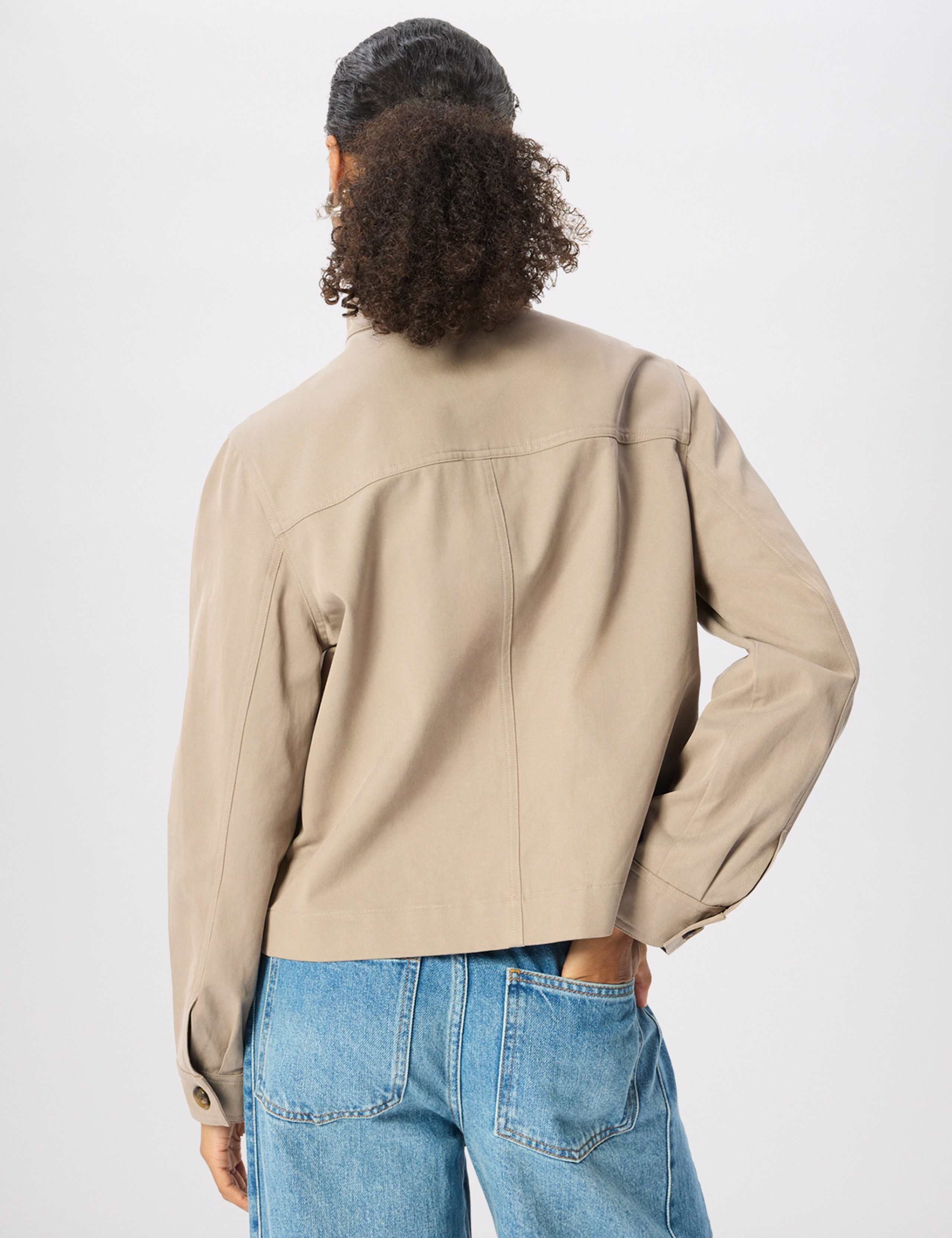 Cotton Rich Funnel Neck Short Jacket 6 of 7