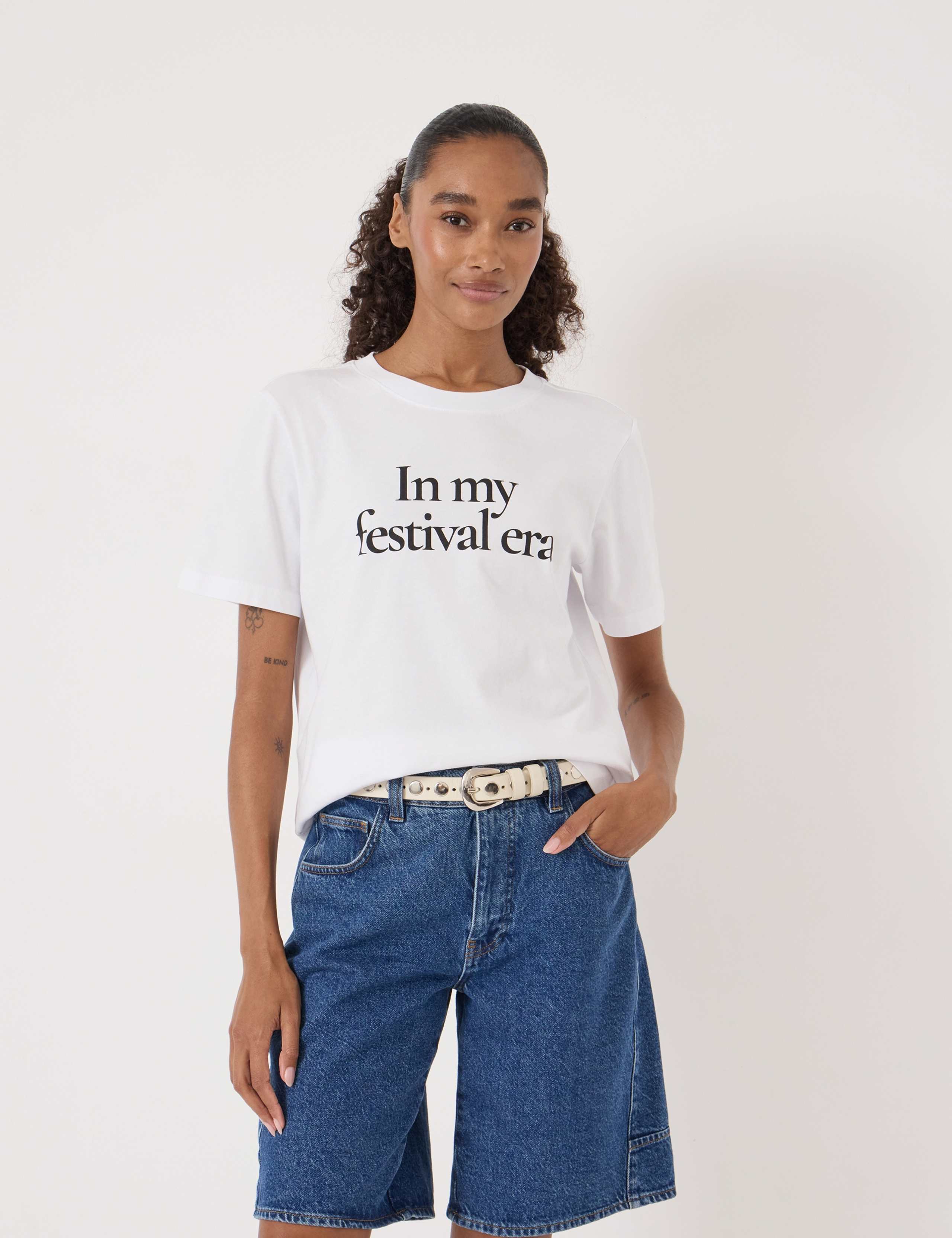 Pure Cotton Festival Slogan T-Shirt 1 of 5