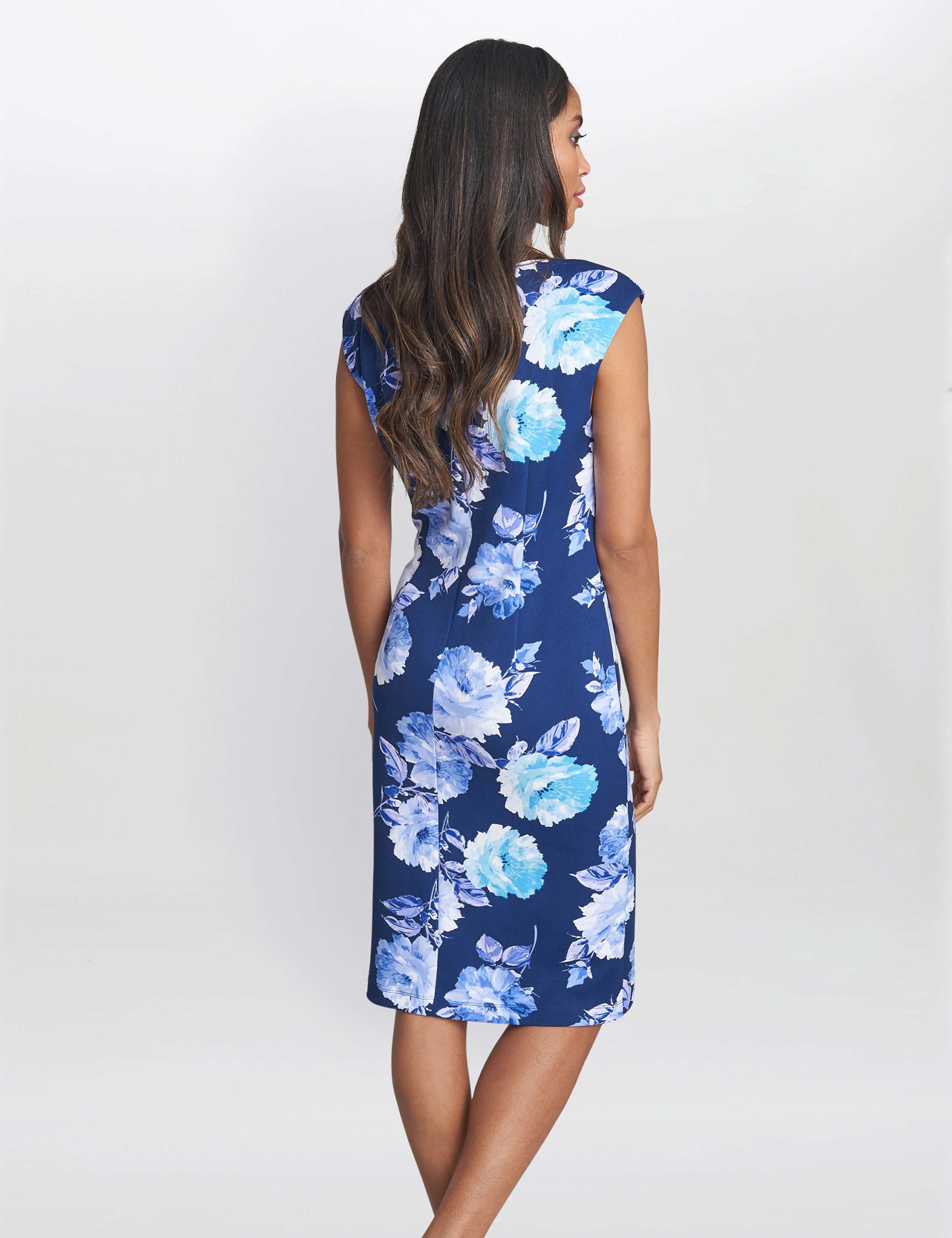 Floral Embellished Knee Length Shift Dress 2 of 4