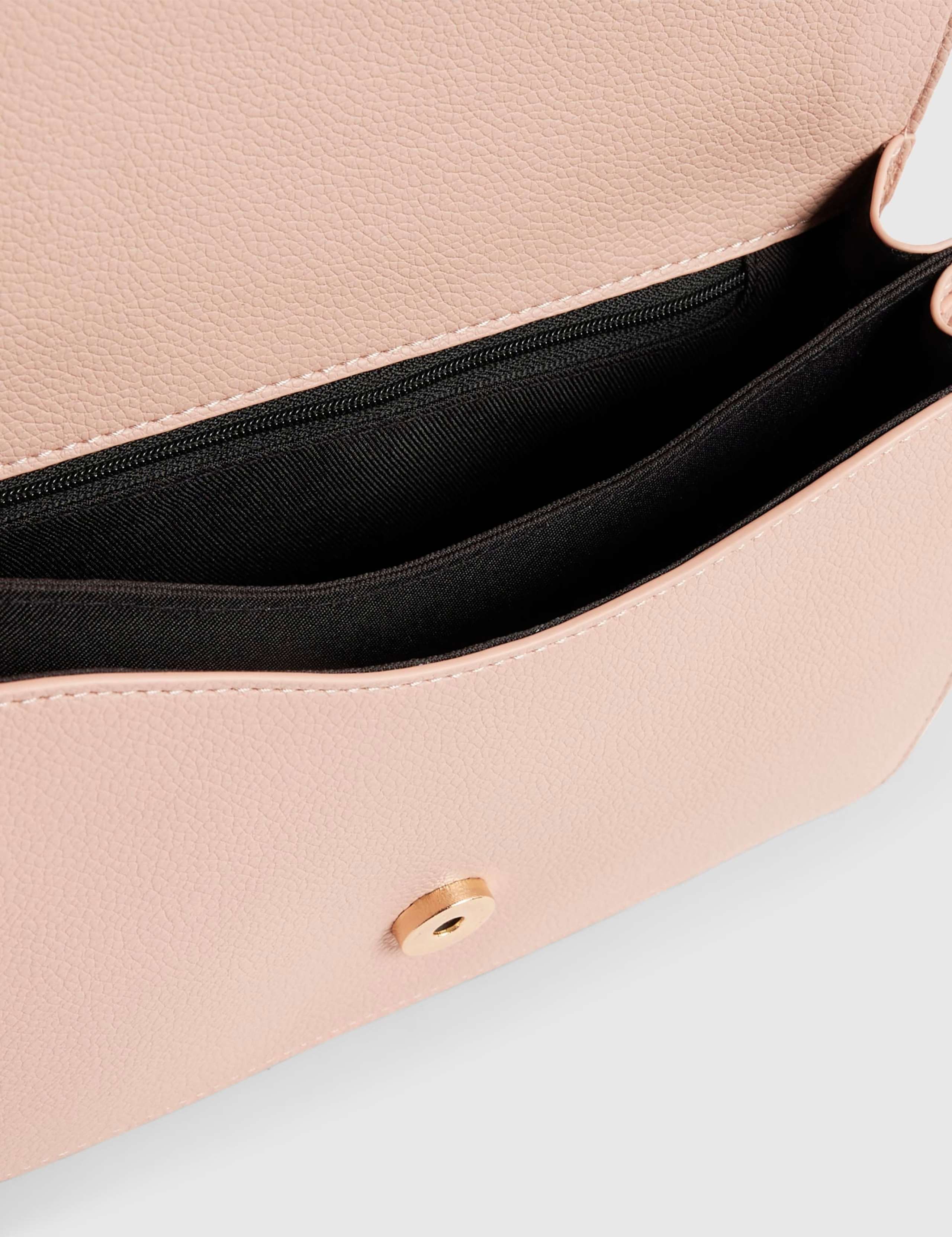 Faux Leather Flap Front Shoulder Bag 2 of 6