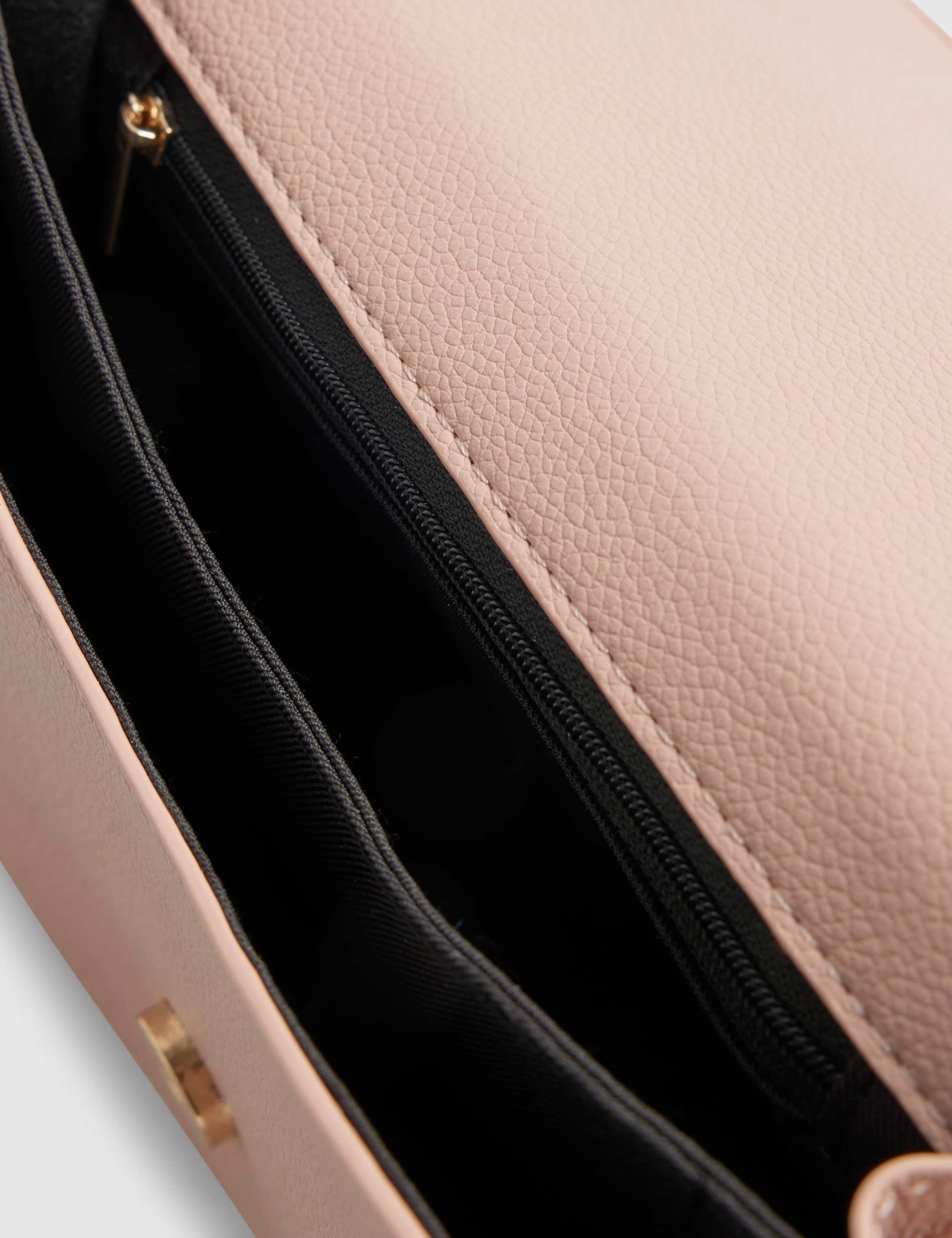 Faux Leather Flap Front Shoulder Bag 5 of 6