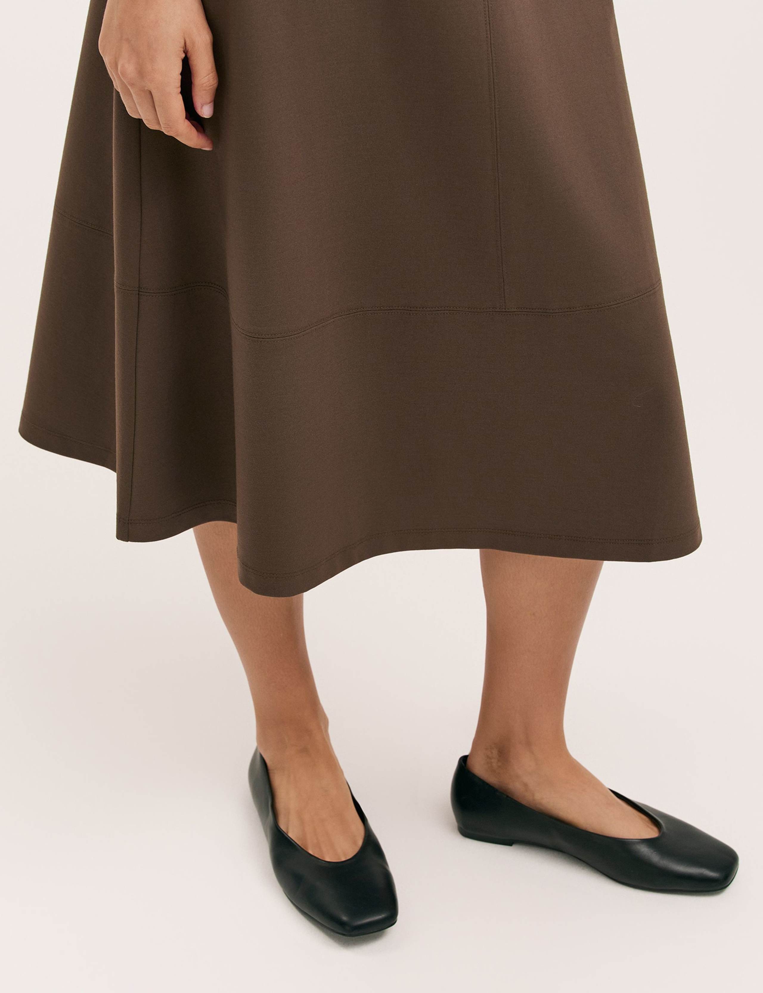Jersey Midi A-Line Skirt 5 of 5
