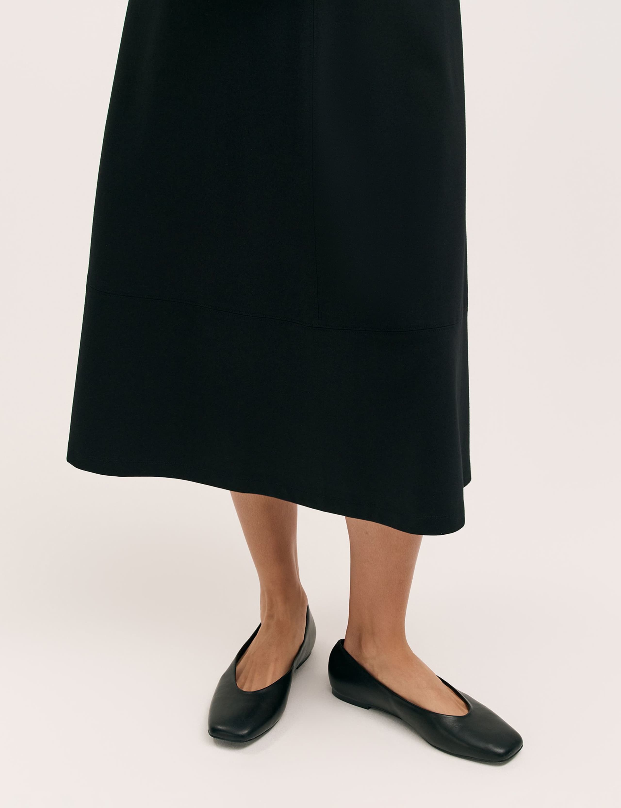 Jersey Midi A-Line Skirt 4 of 4