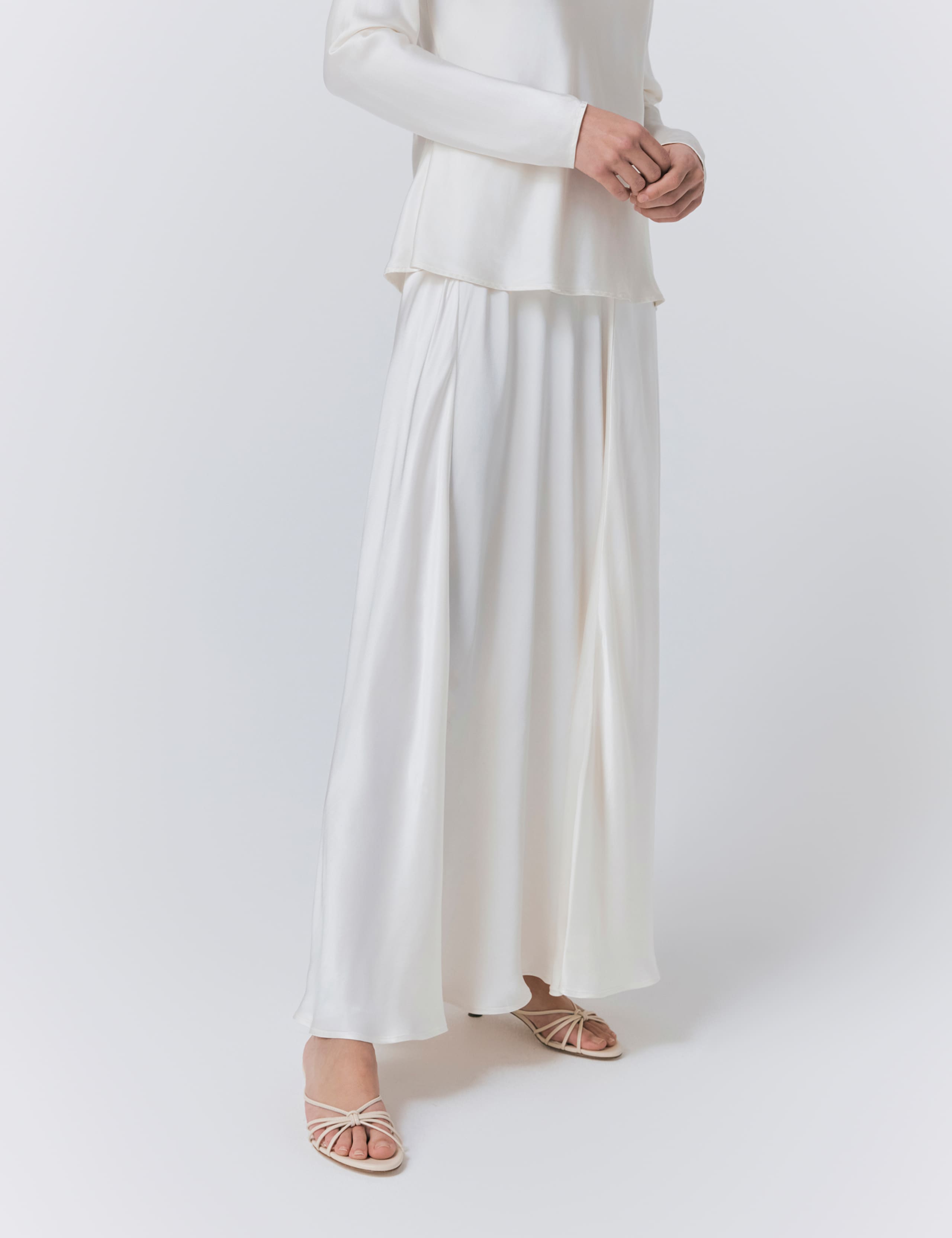 Satin Maxi Slip Skirt 3 of 4