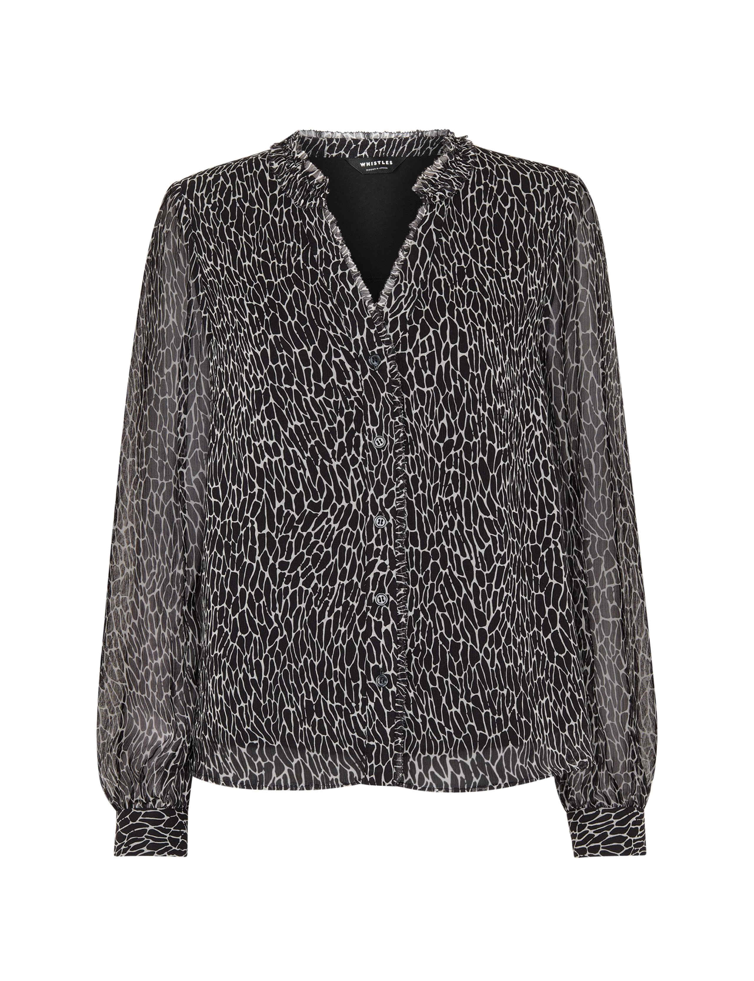 Animal Print Frill Detail Blouse 2 of 4