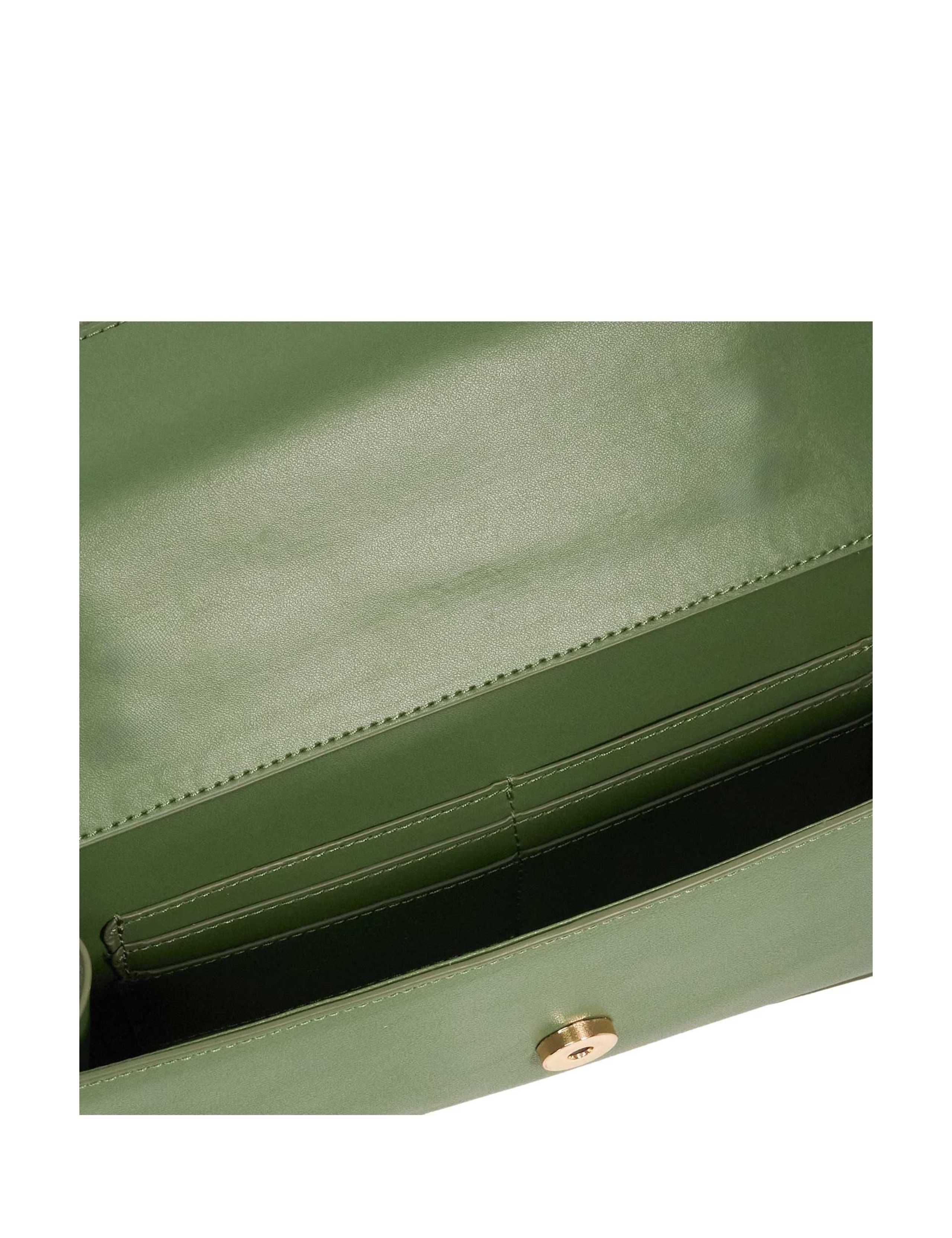 Textured Top Handle Chain Strap Grab Bag 4 of 5