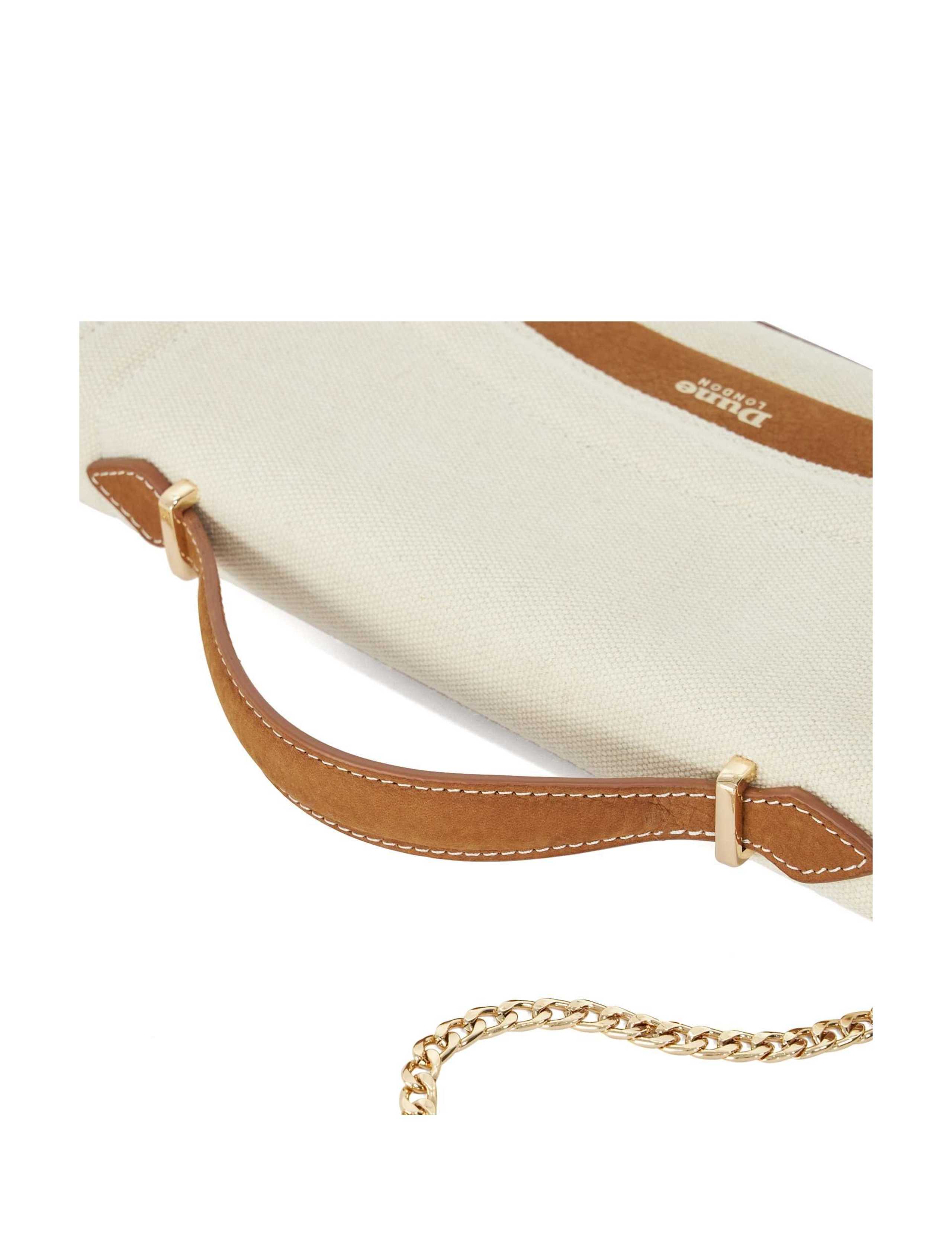 Textured Top Handle Chain Strap Grab Bag 4 of 6