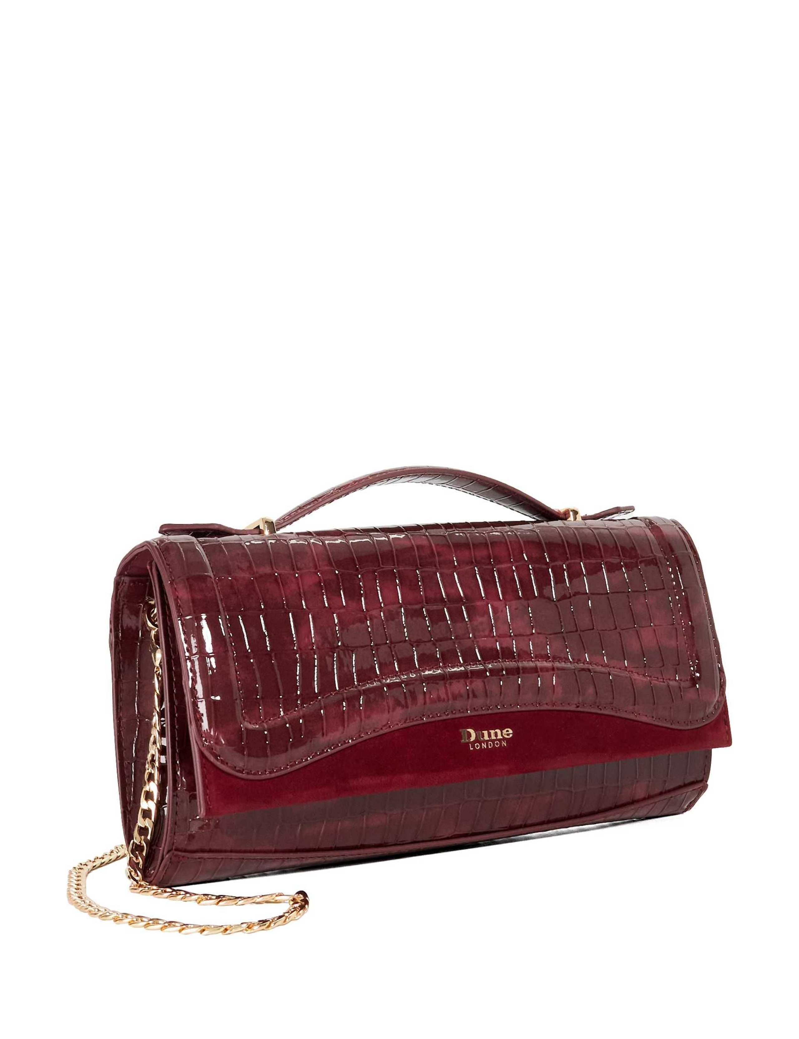 Textured Top Handle Chain Strap Grab Bag 2 of 6