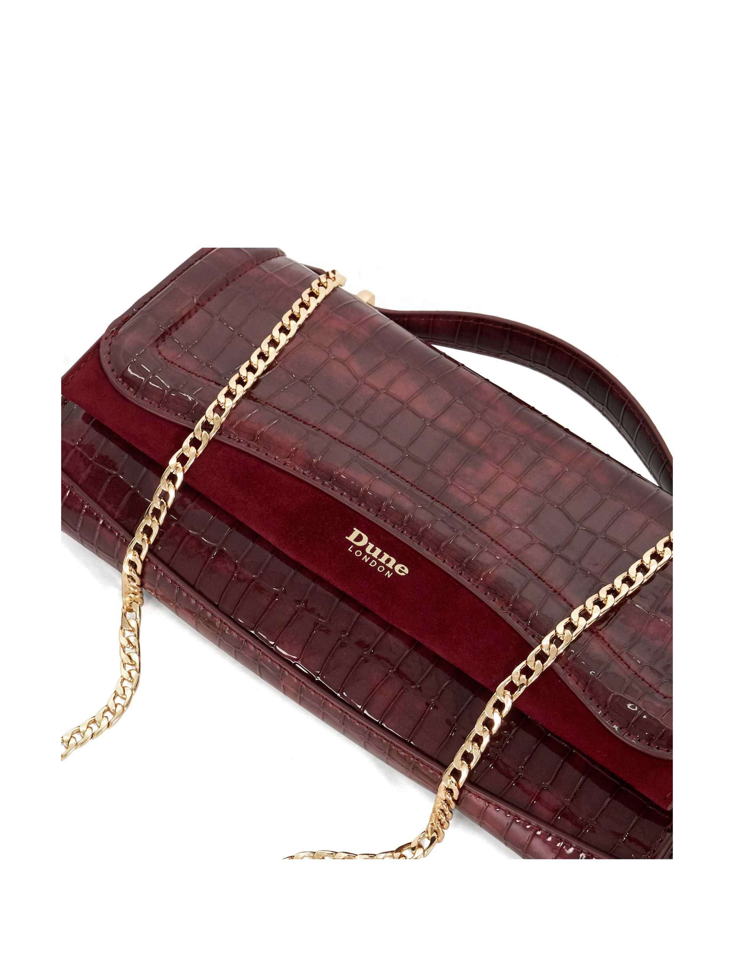 Textured Top Handle Chain Strap Grab Bag 5 of 6