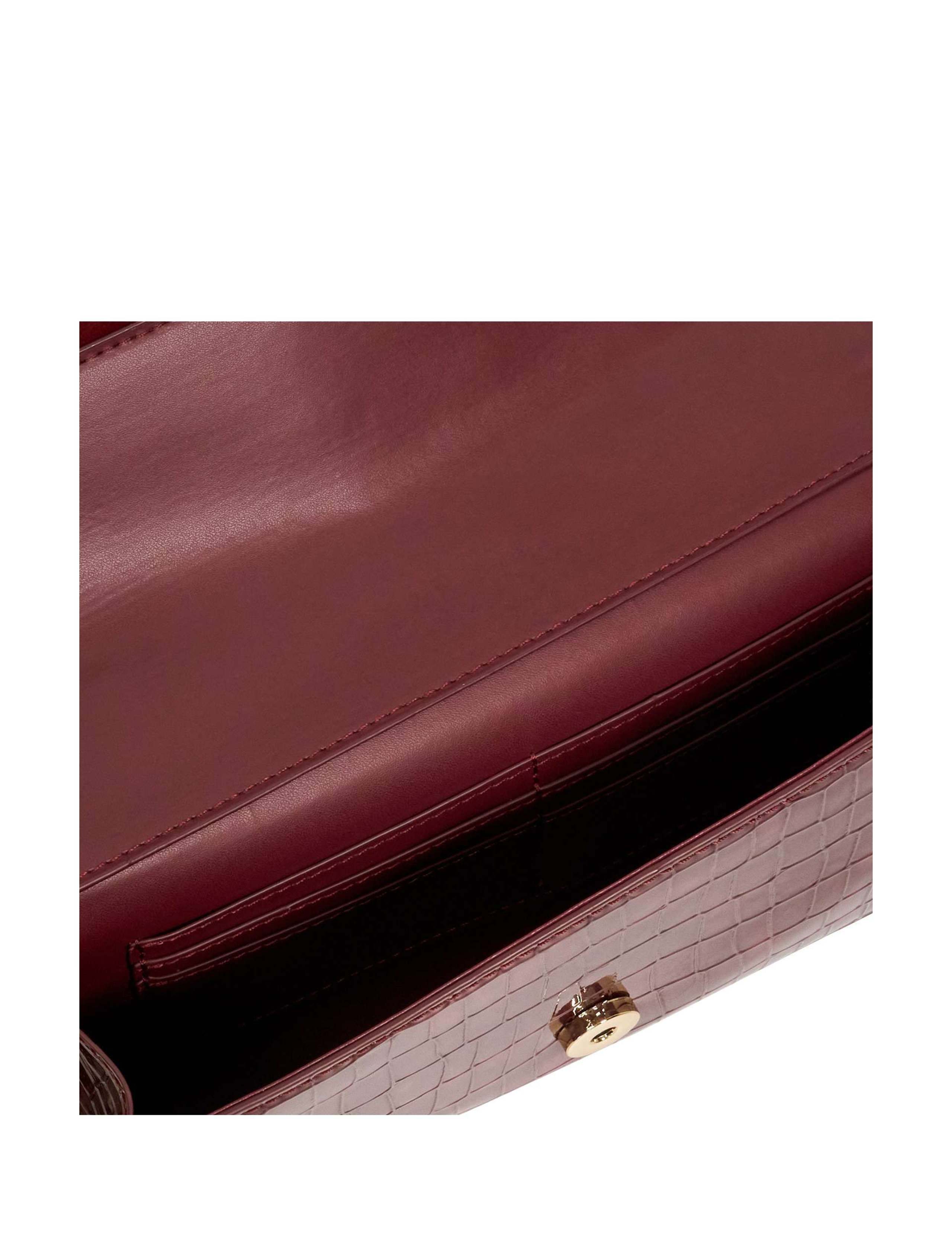 Textured Top Handle Chain Strap Grab Bag 6 of 6